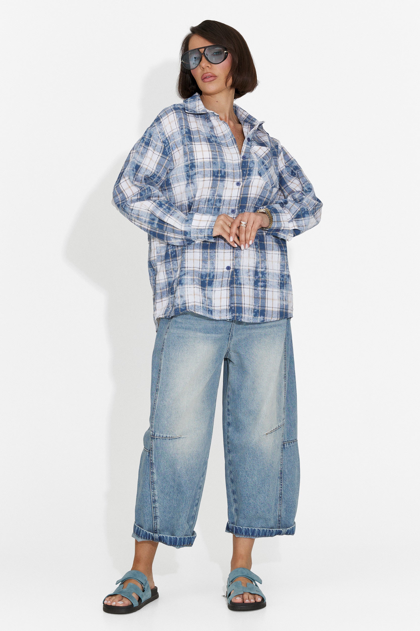 Camicia Casual Blu da Donna Adelyma Bogas