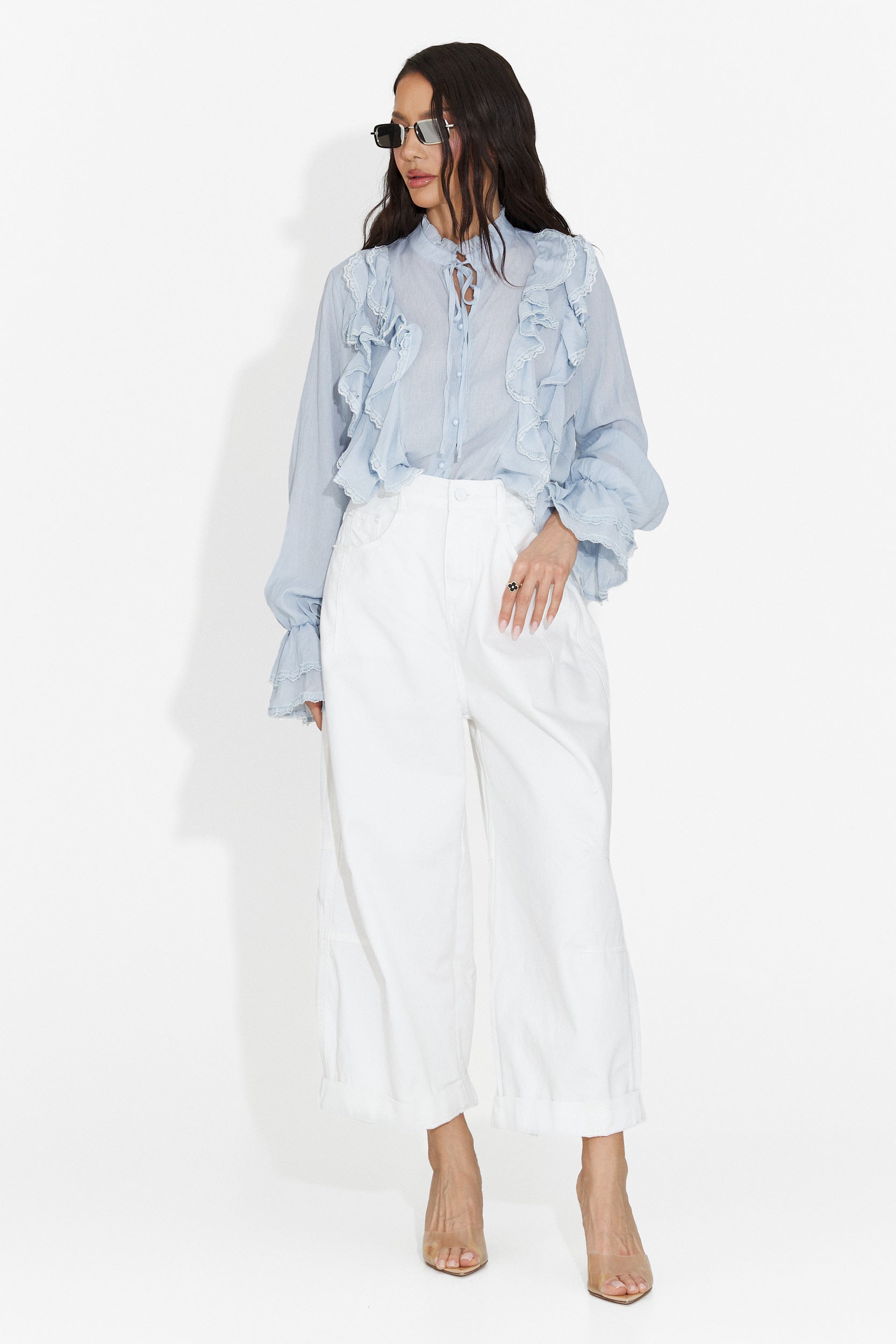 Camicia Casual Blu da Donna Alcadia Bogas