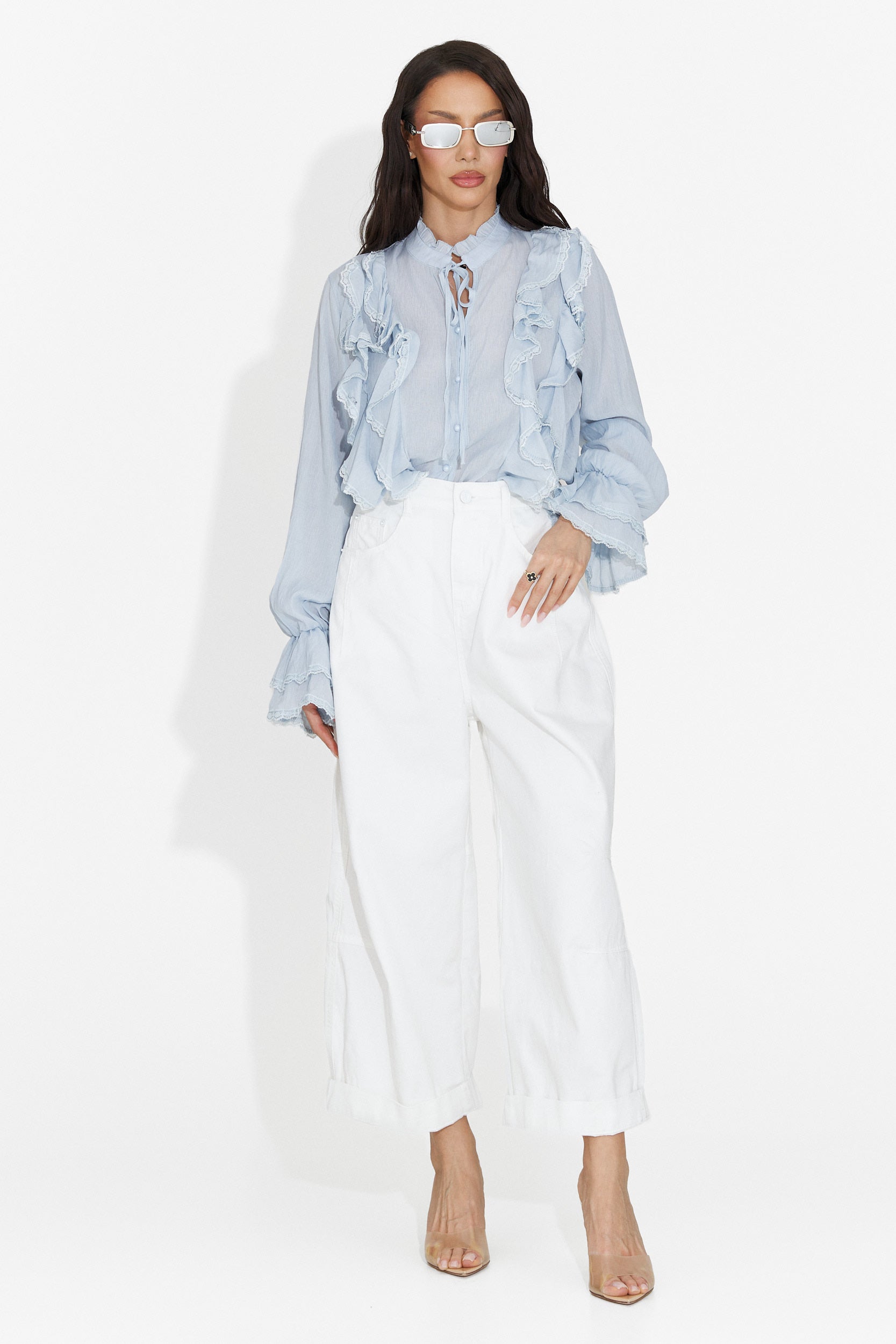 Camicia Casual Blu da Donna Alcadia Bogas