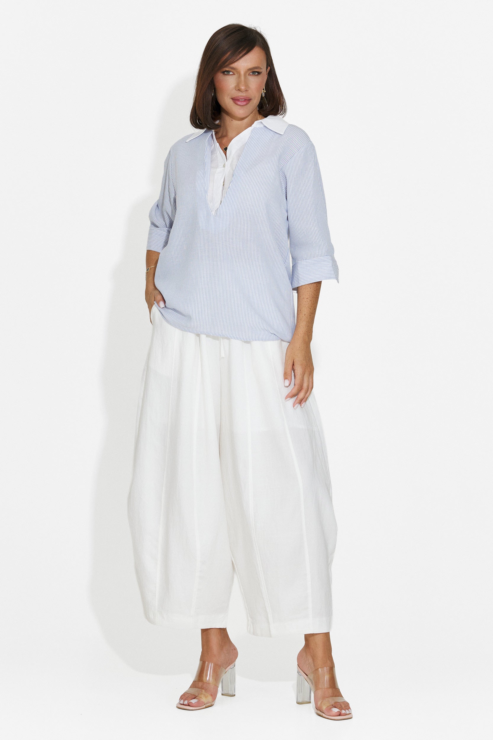 Camicia casual da donna azzurro Esperia Bogas