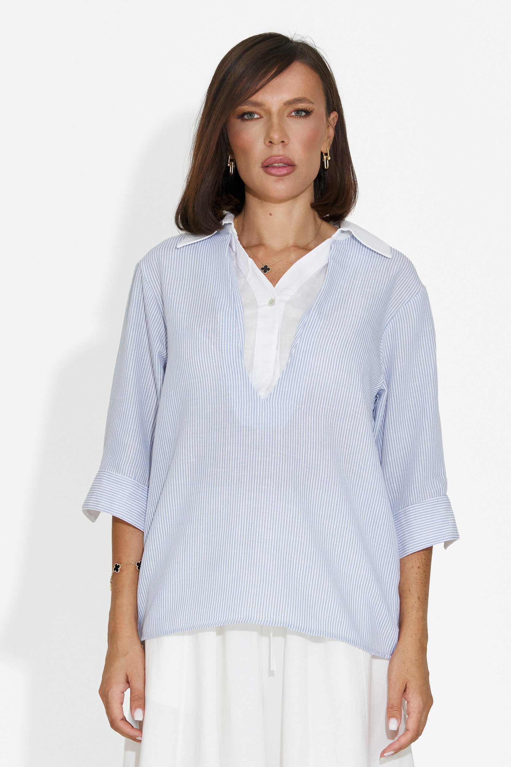 Camicia casual da donna azzurro Esperia Bogas