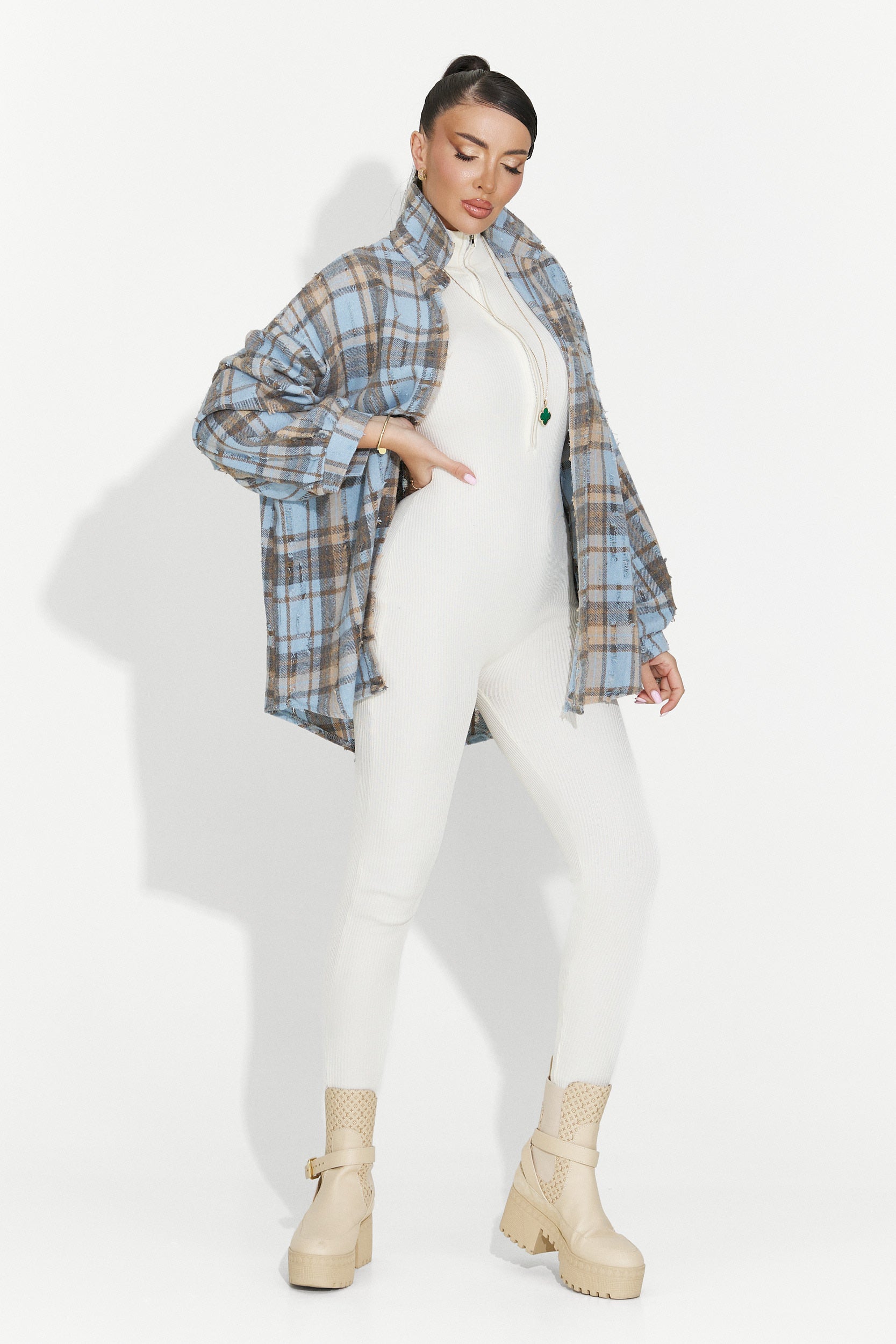 Camicia casual blu da donna Jasara Bogas