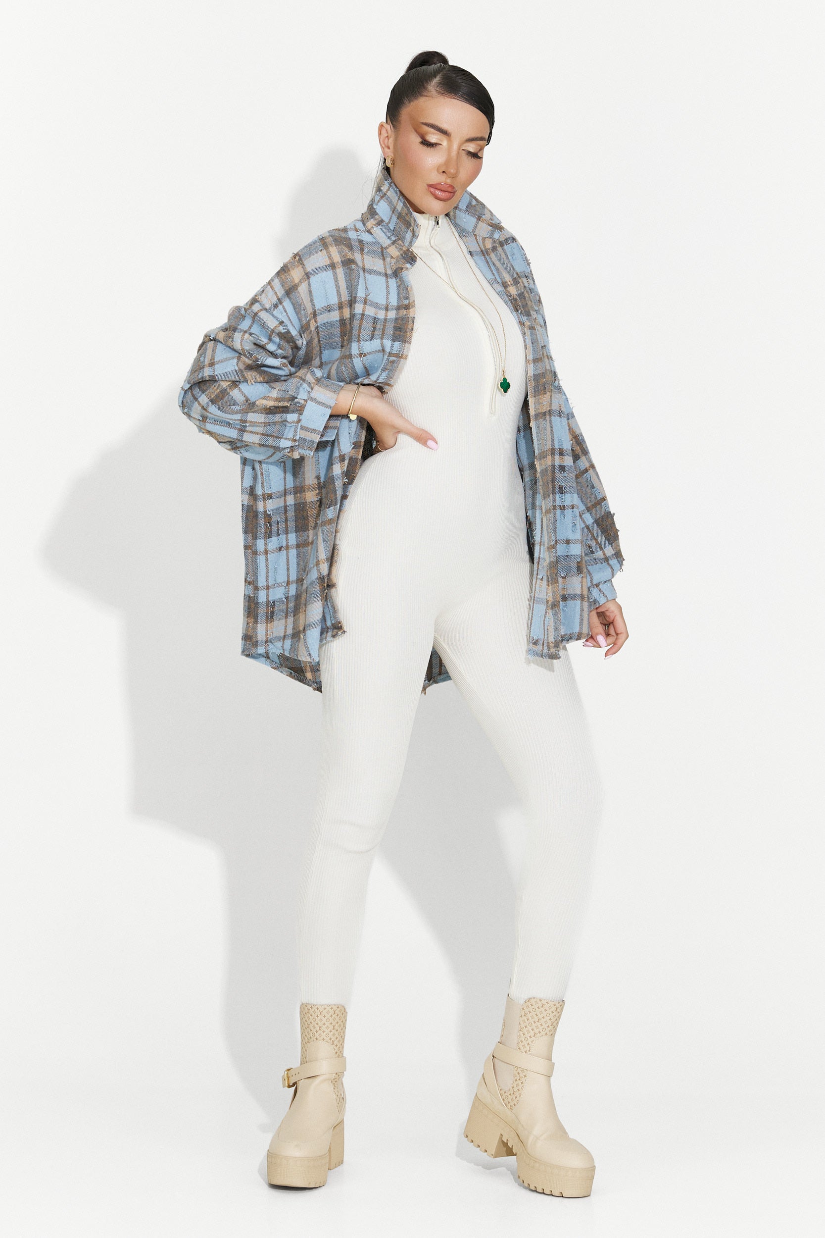Camicia casual blu da donna Jasara Bogas