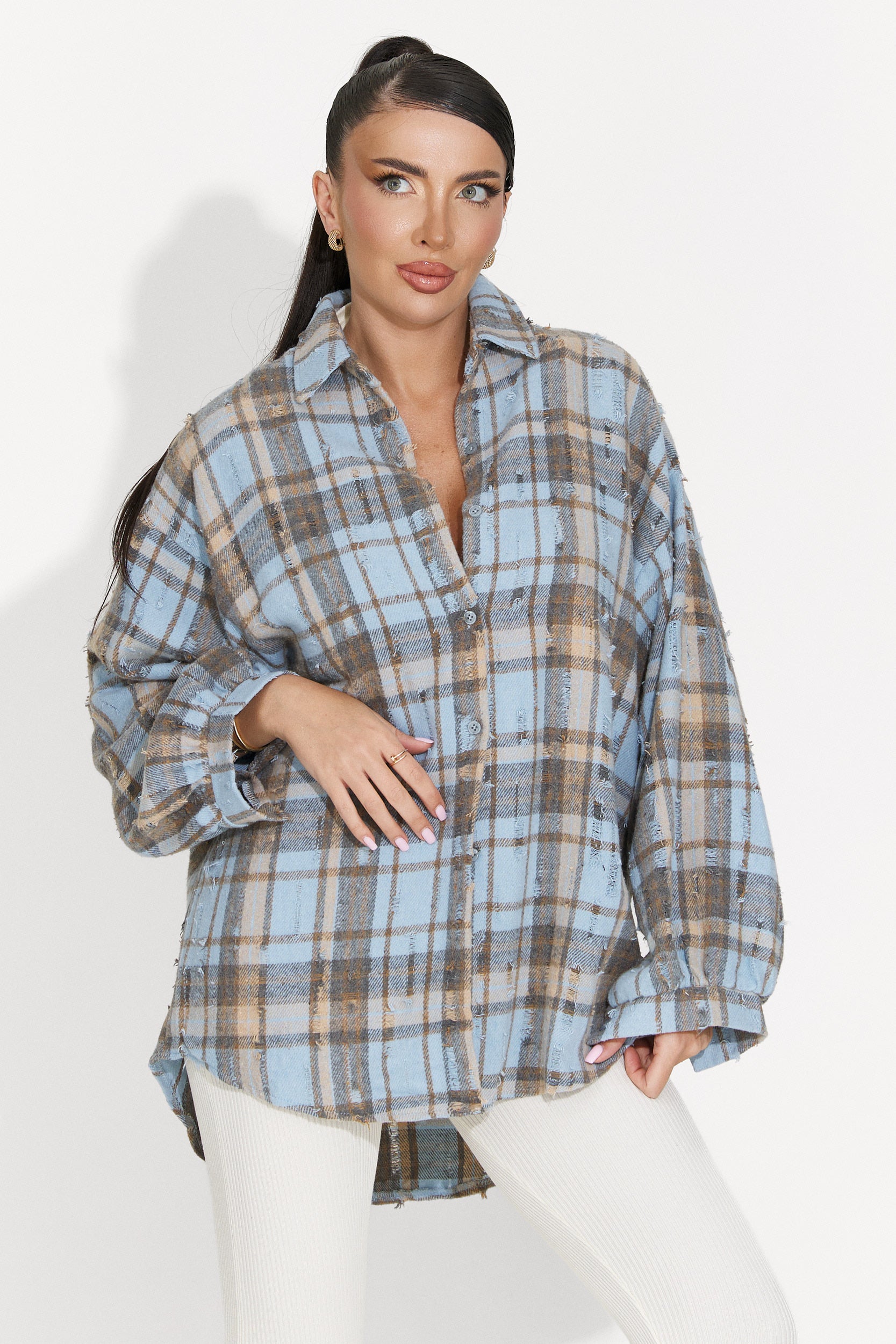 Camicia casual blu da donna Jasara Bogas