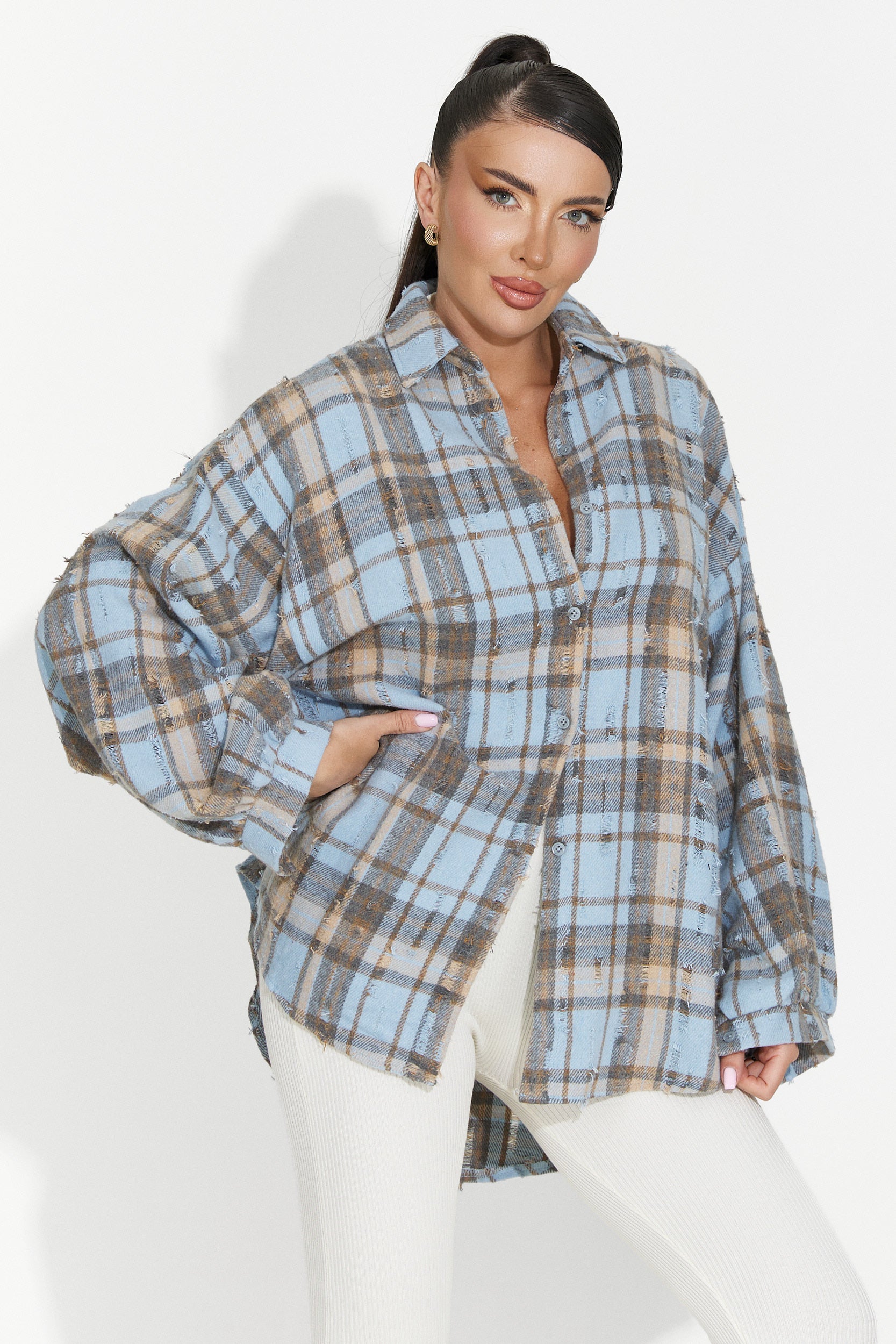 Camicia casual blu da donna Jasara Bogas