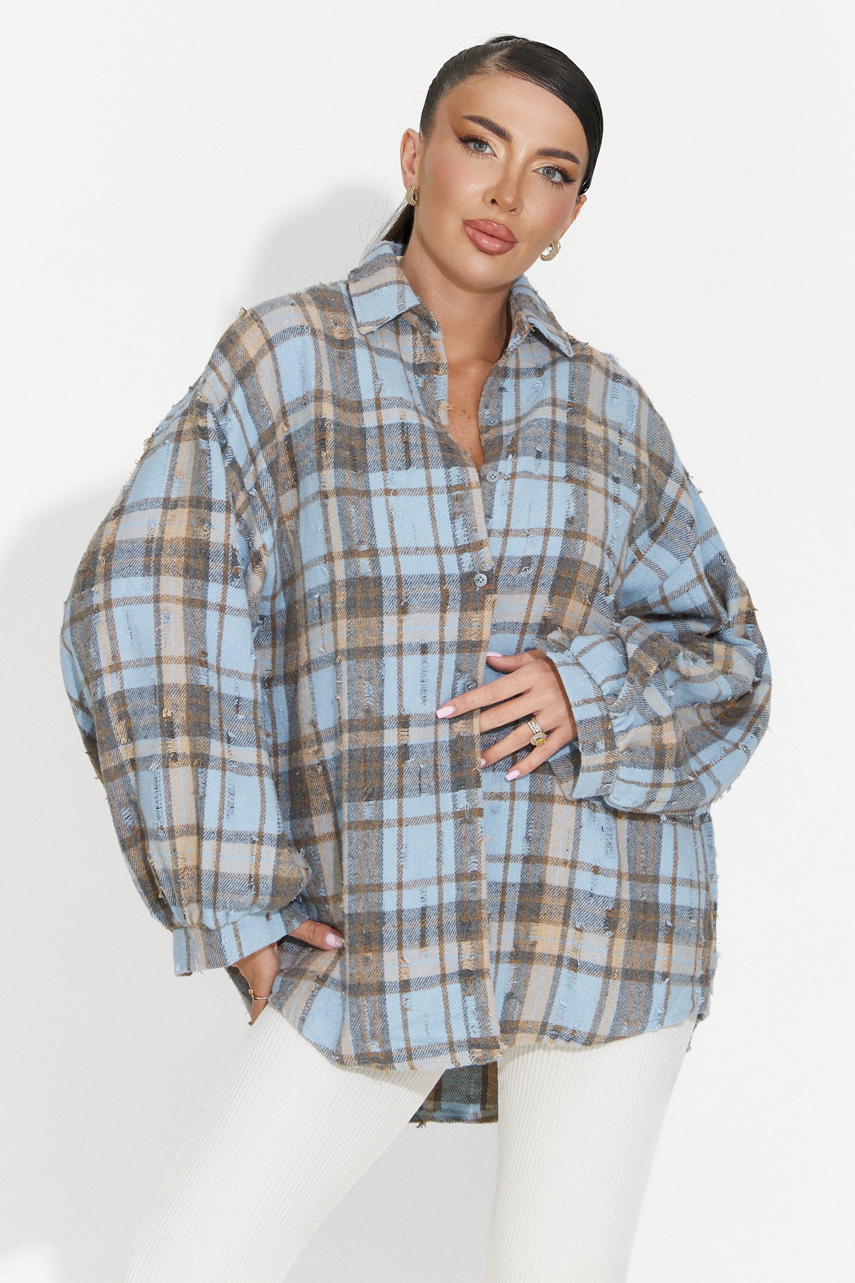 Camicia casual blu da donna Jasara Bogas