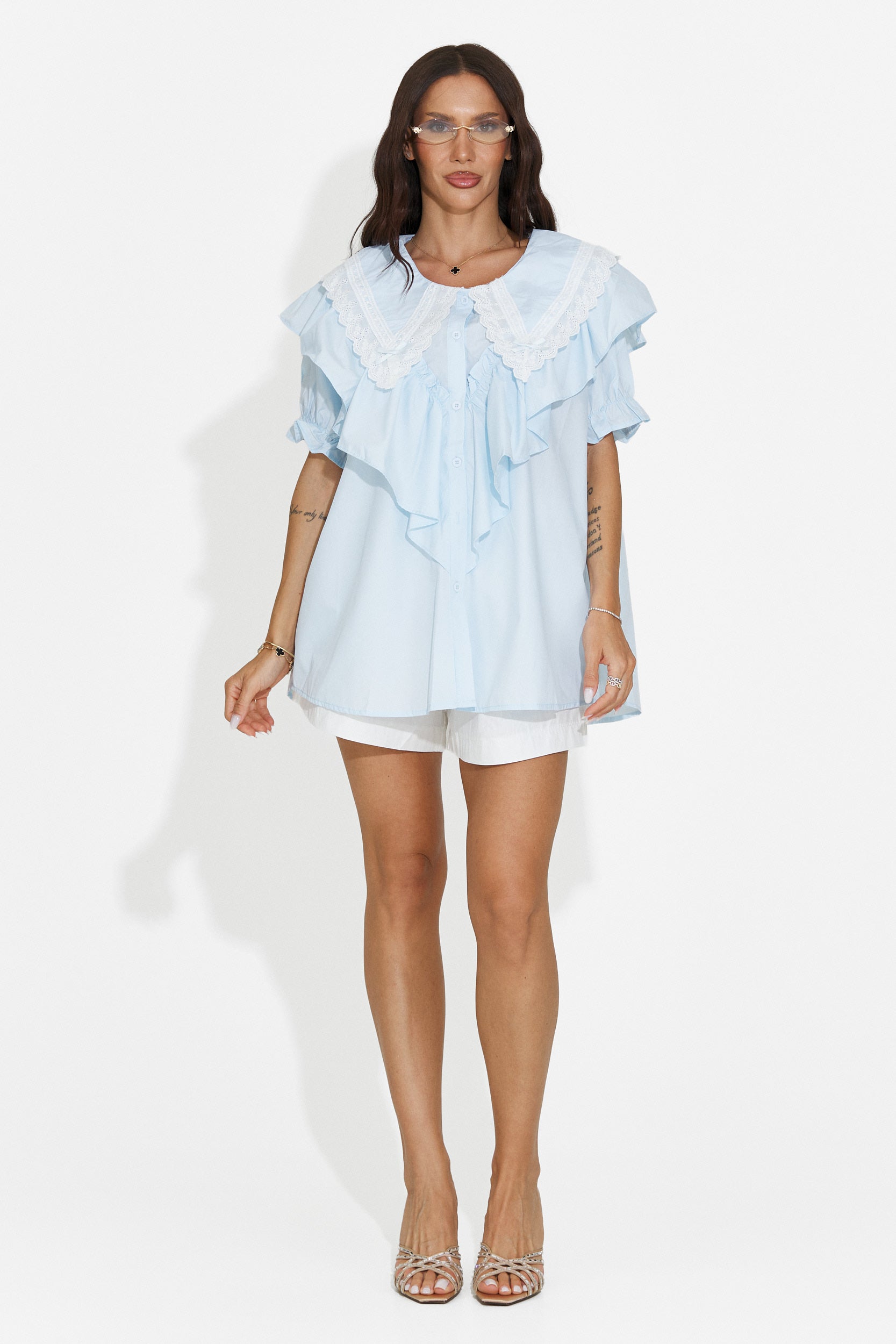 Camicia casual da donna azzurra Karlasia Bogas