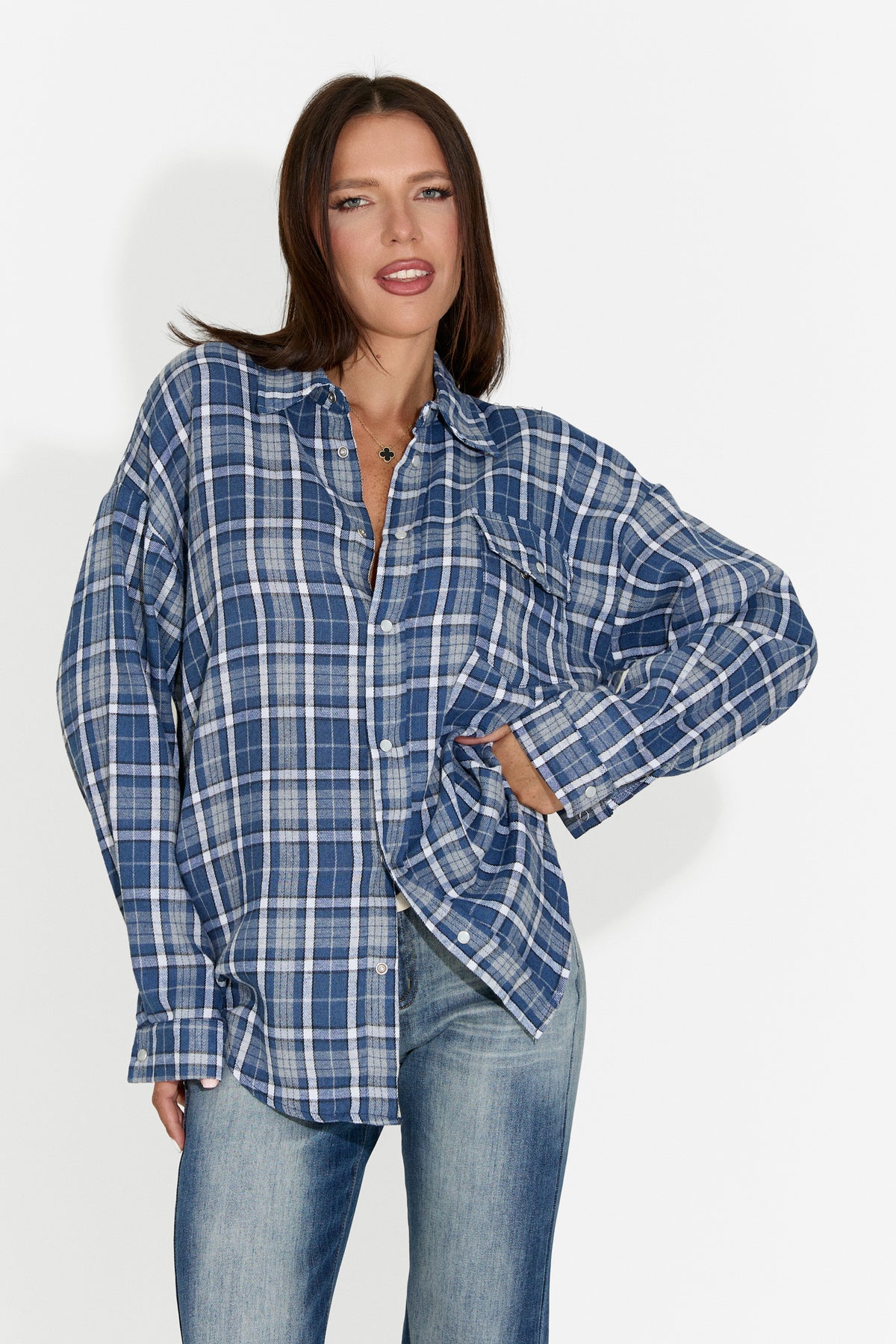 Camicia da donna casual blu navy Importas Bogas