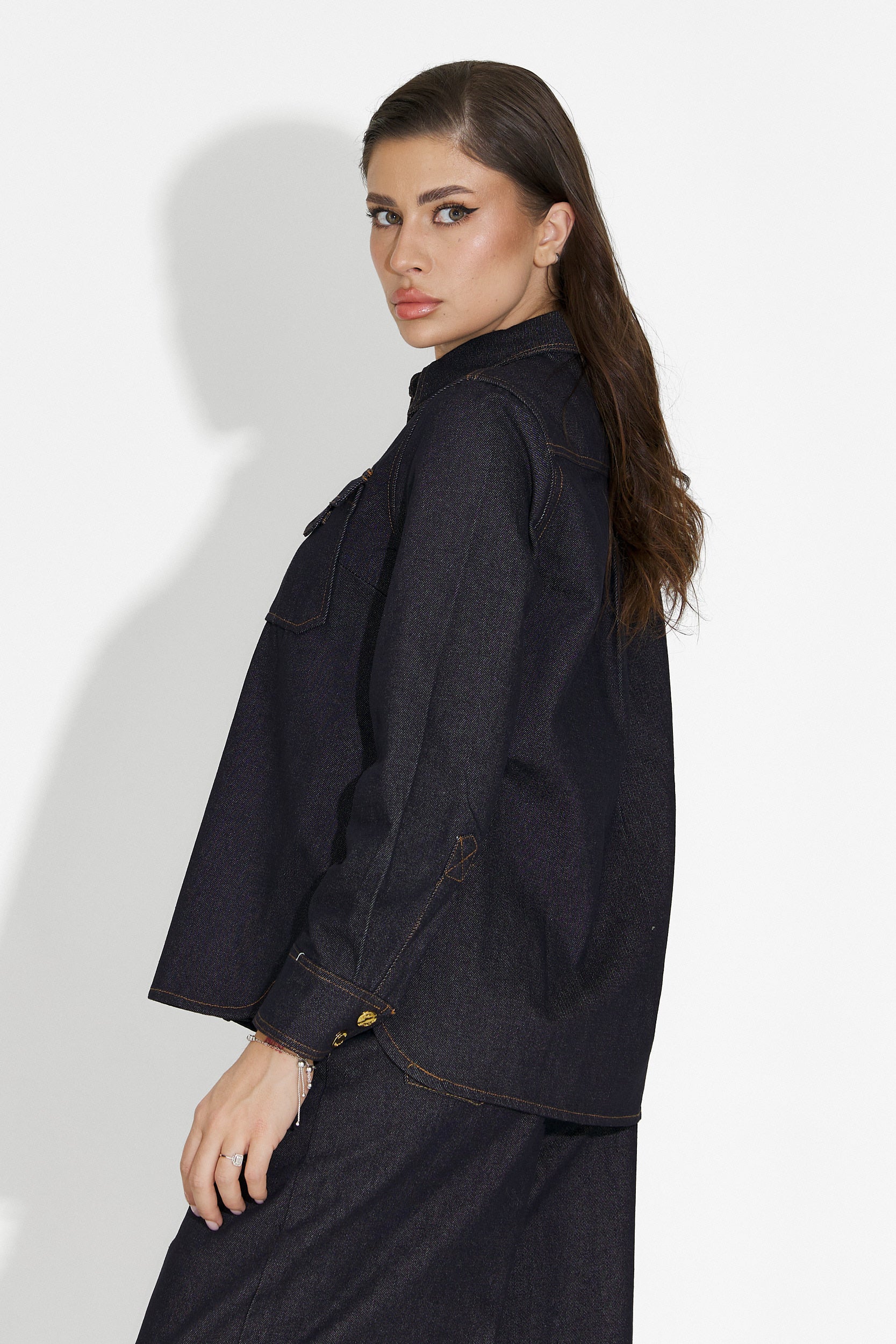 Camicia Casual Blu Navy da Donna di Melena Bogas