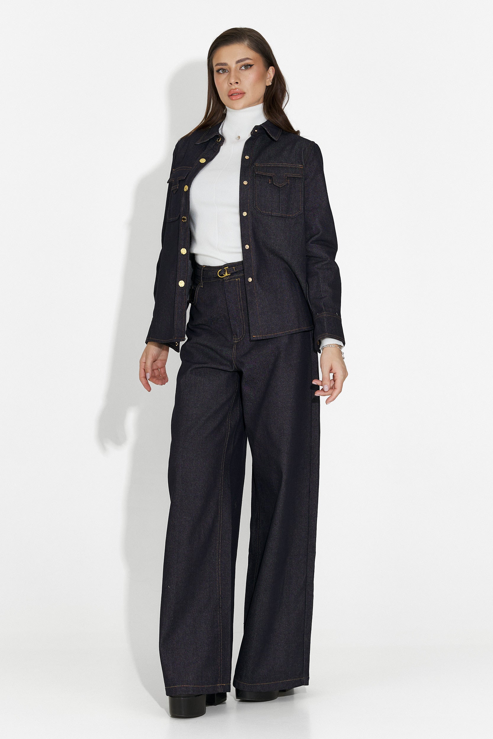 Camicia Casual Blu Navy da Donna di Melena Bogas