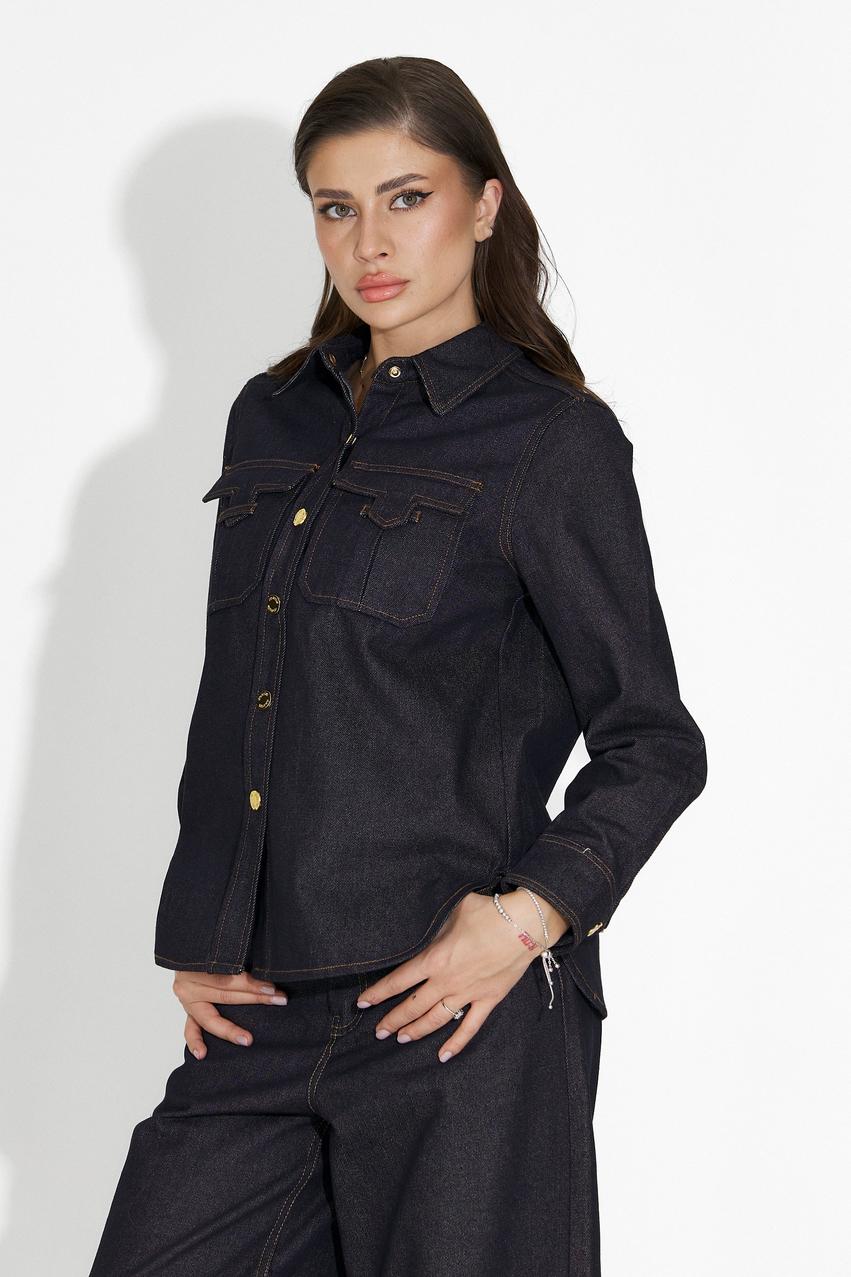 Camicia Casual Blu Navy da Donna di Melena Bogas