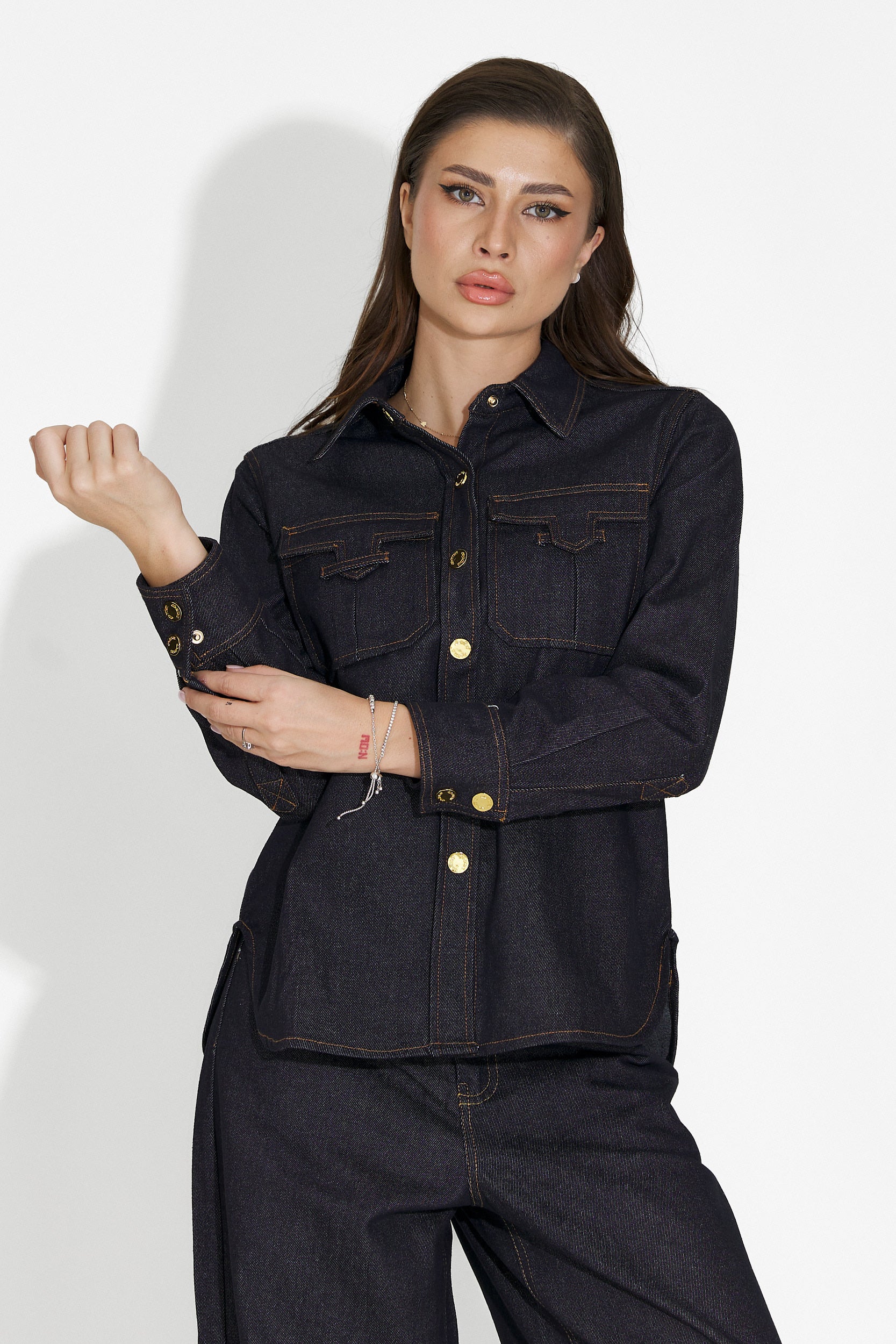 Camicia Casual Blu Navy da Donna di Melena Bogas