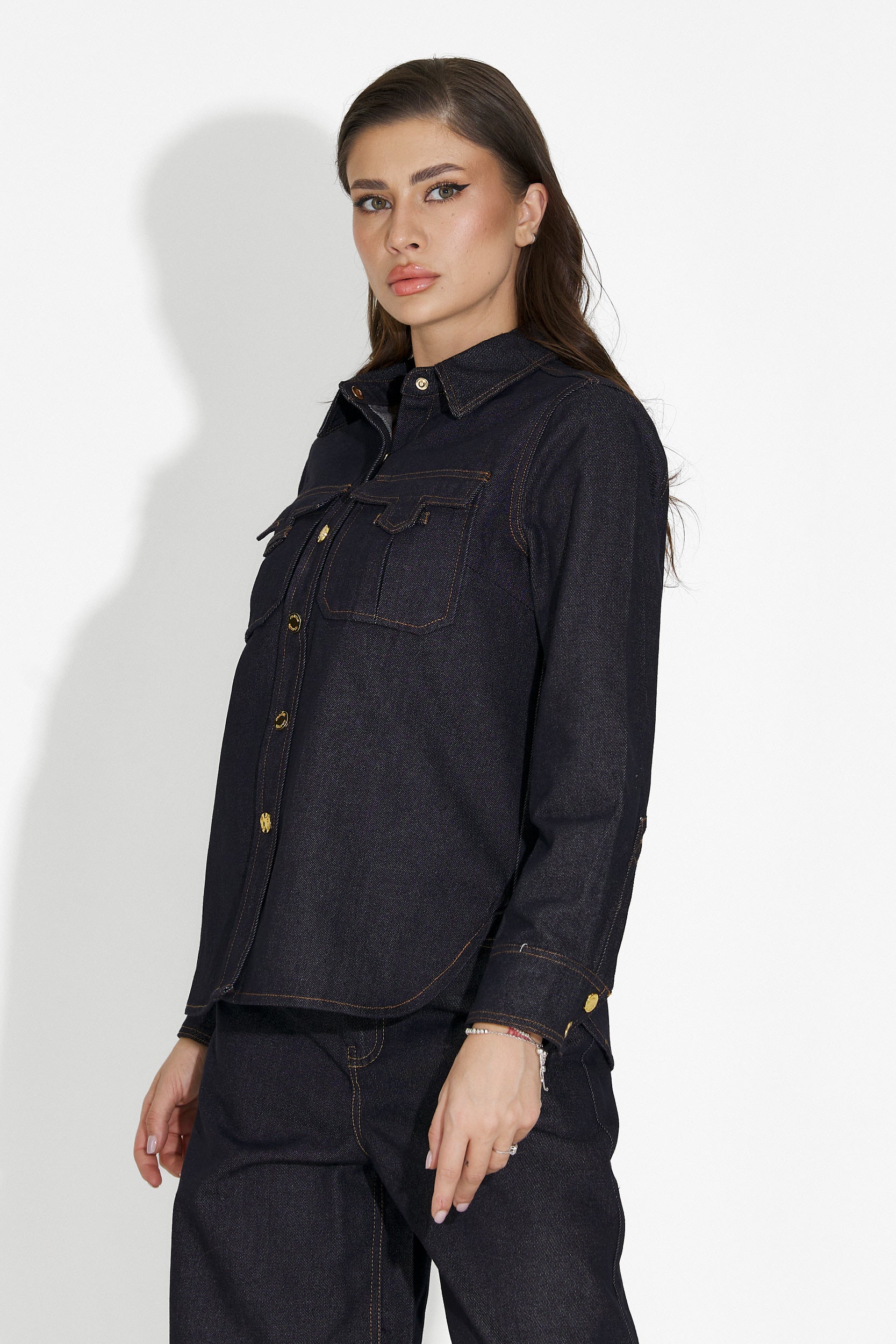 Camicia Casual Blu Navy da Donna di Melena Bogas