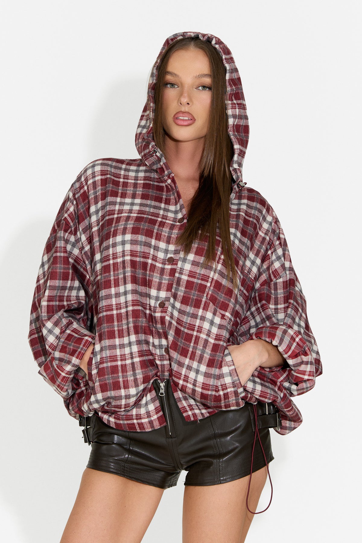 Camicia da donna casual bordeaux Drepina Bogas
