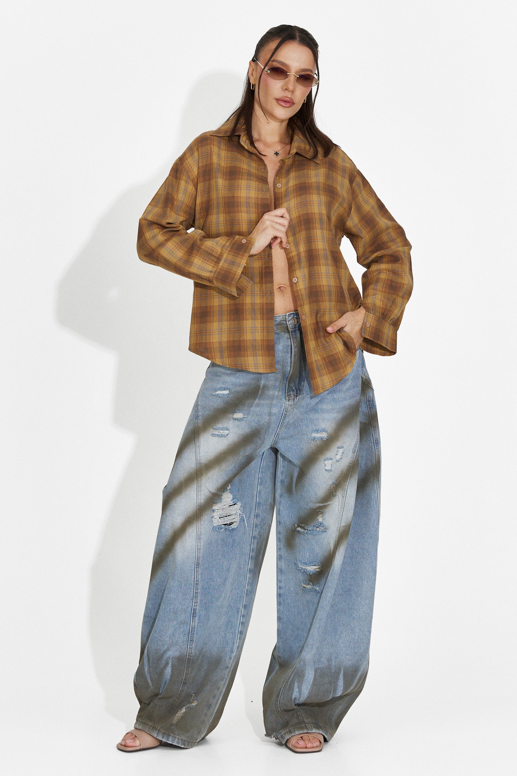 Camicia Casual Gialla da Donna di Barcely Bogas