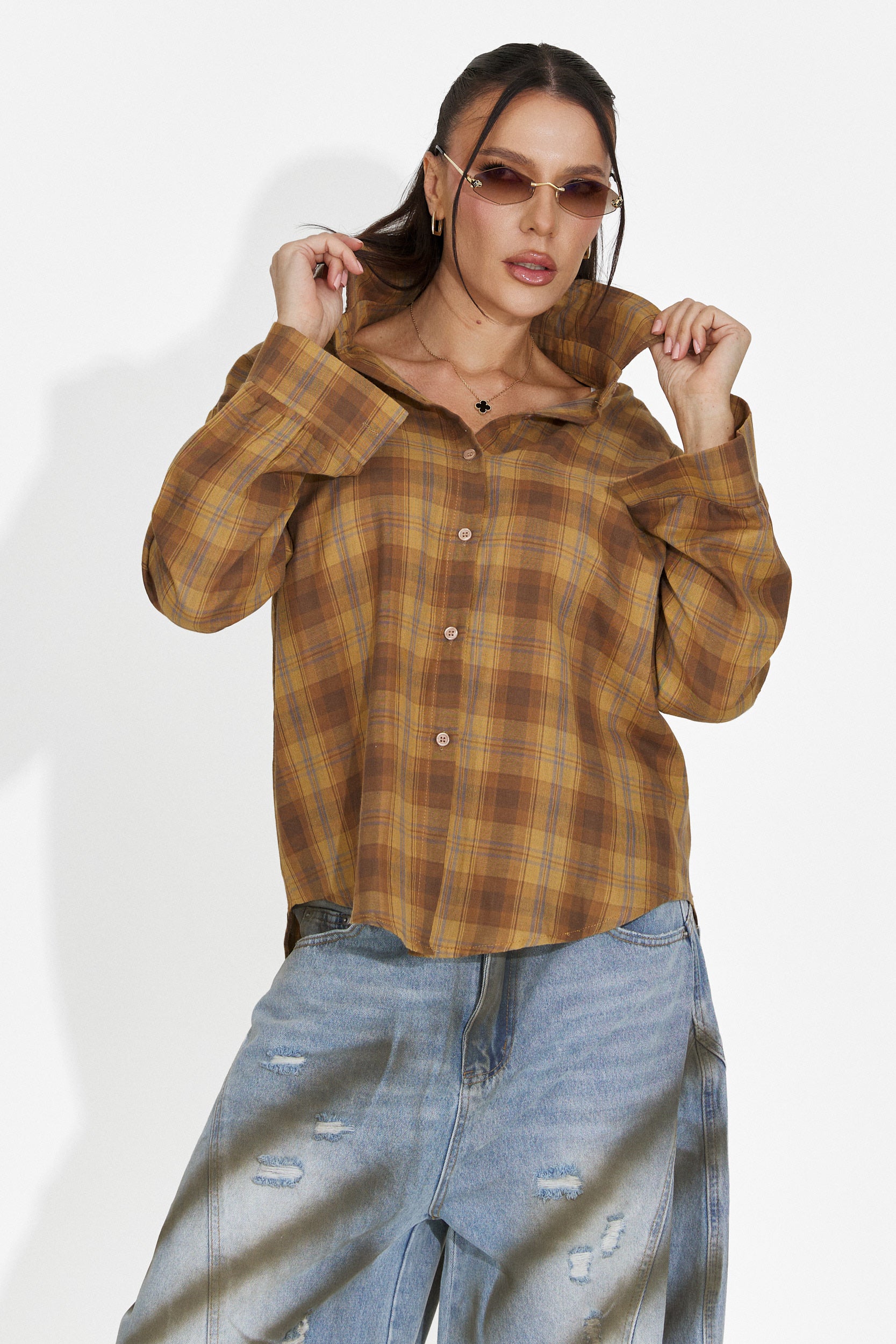 Camicia Casual Gialla da Donna di Barcely Bogas