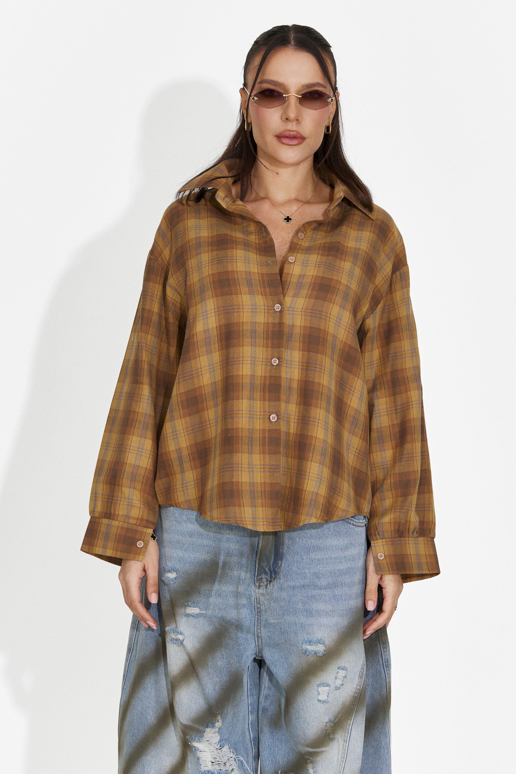 Camicia Casual Gialla da Donna di Barcely Bogas