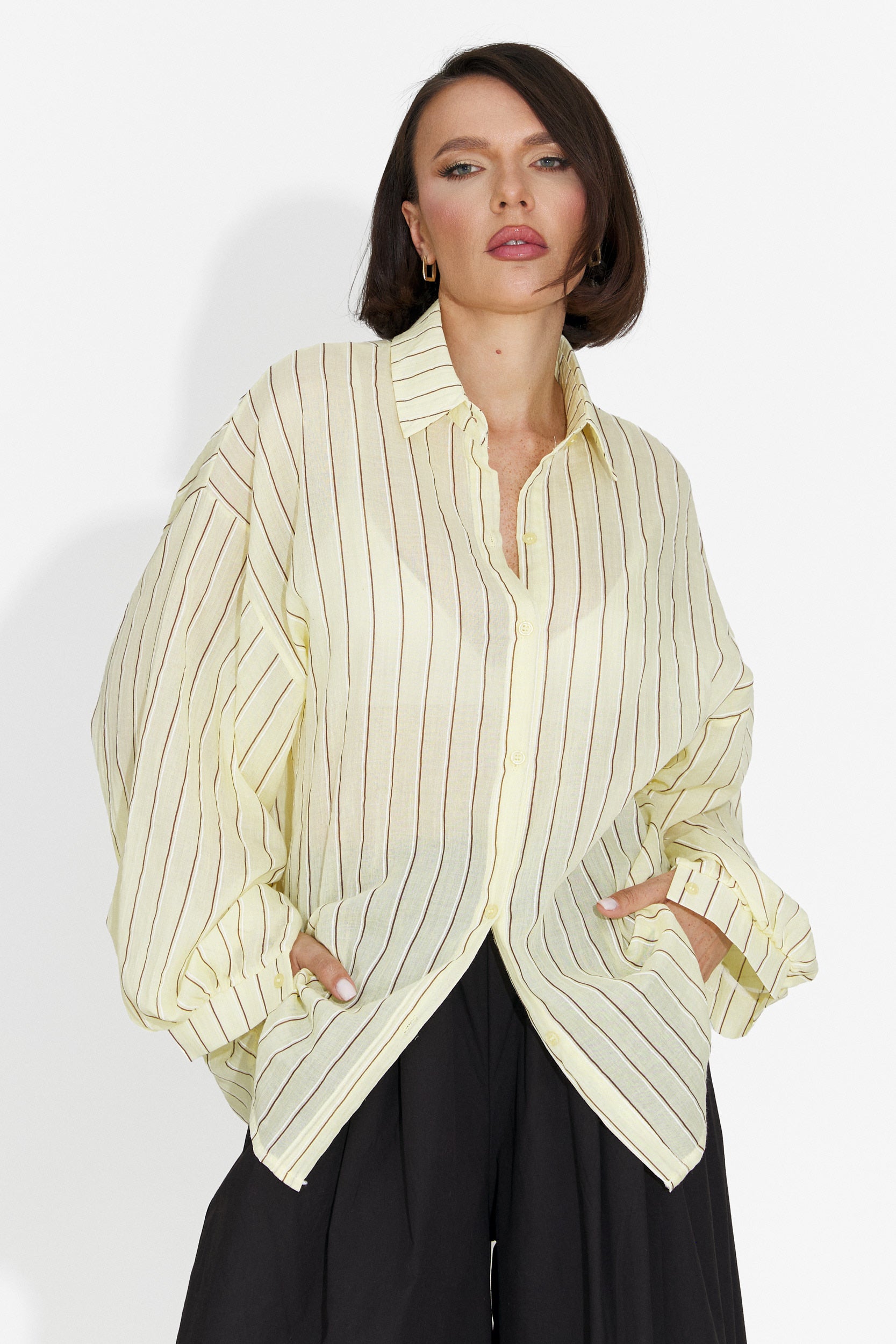 Camicia Casual Gialla da Donna Fenday Bogas