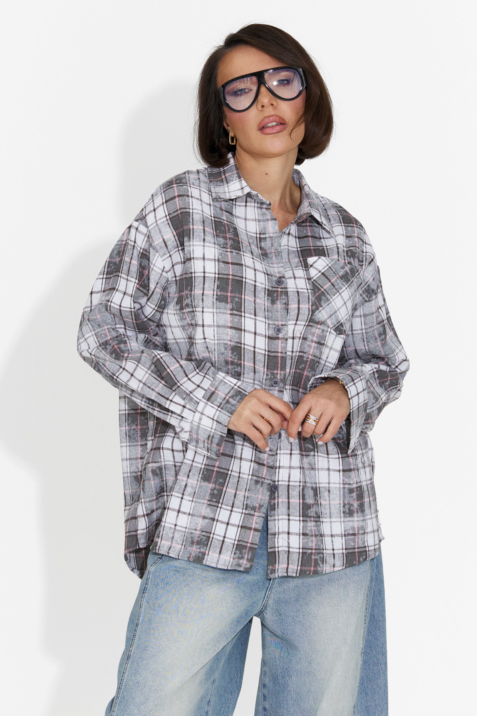 Camicia Casual Grigia da Donna Adelyma Bogas