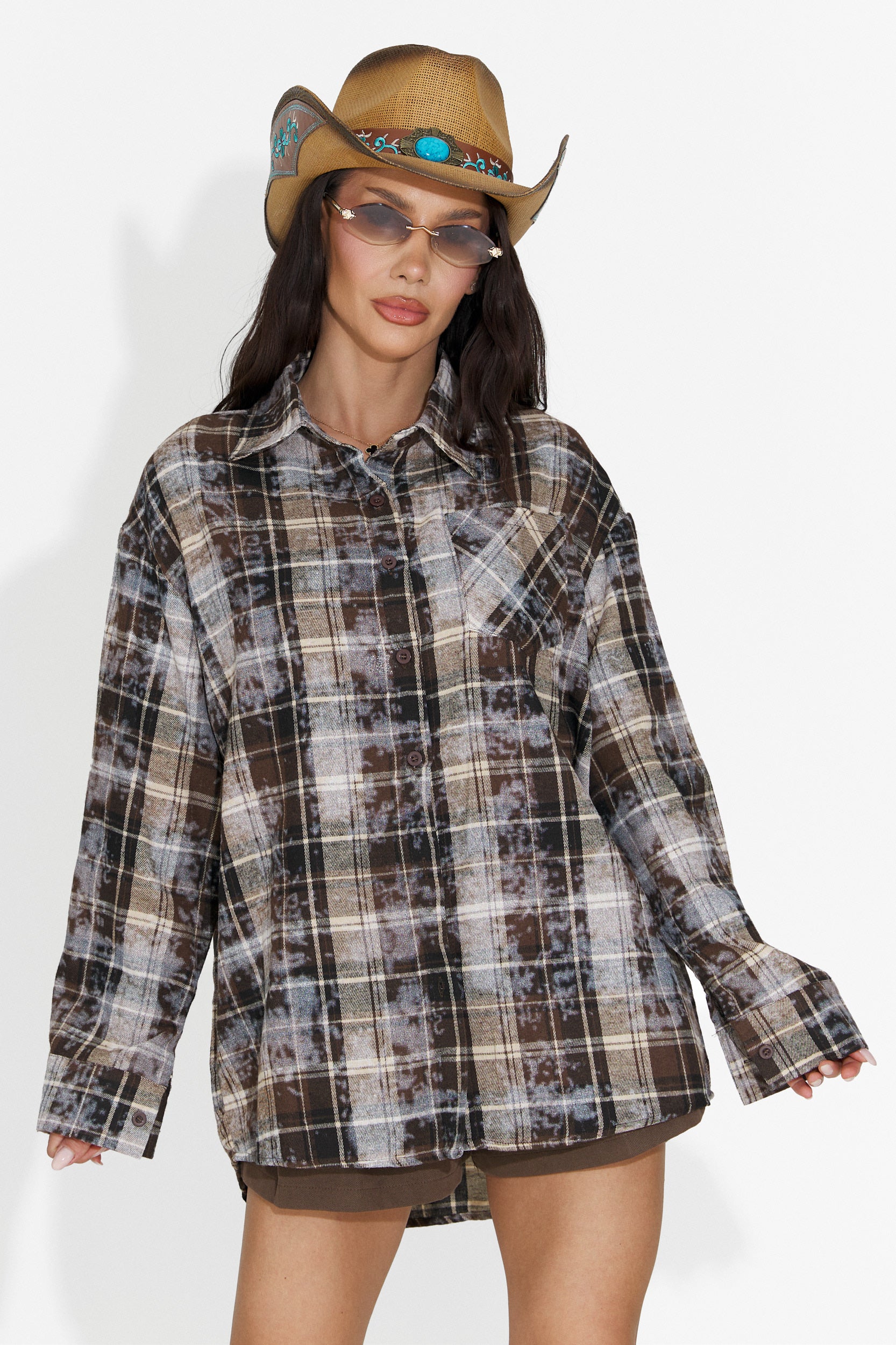 Camicia Casual Marrone da Donna Adelyma Bogas