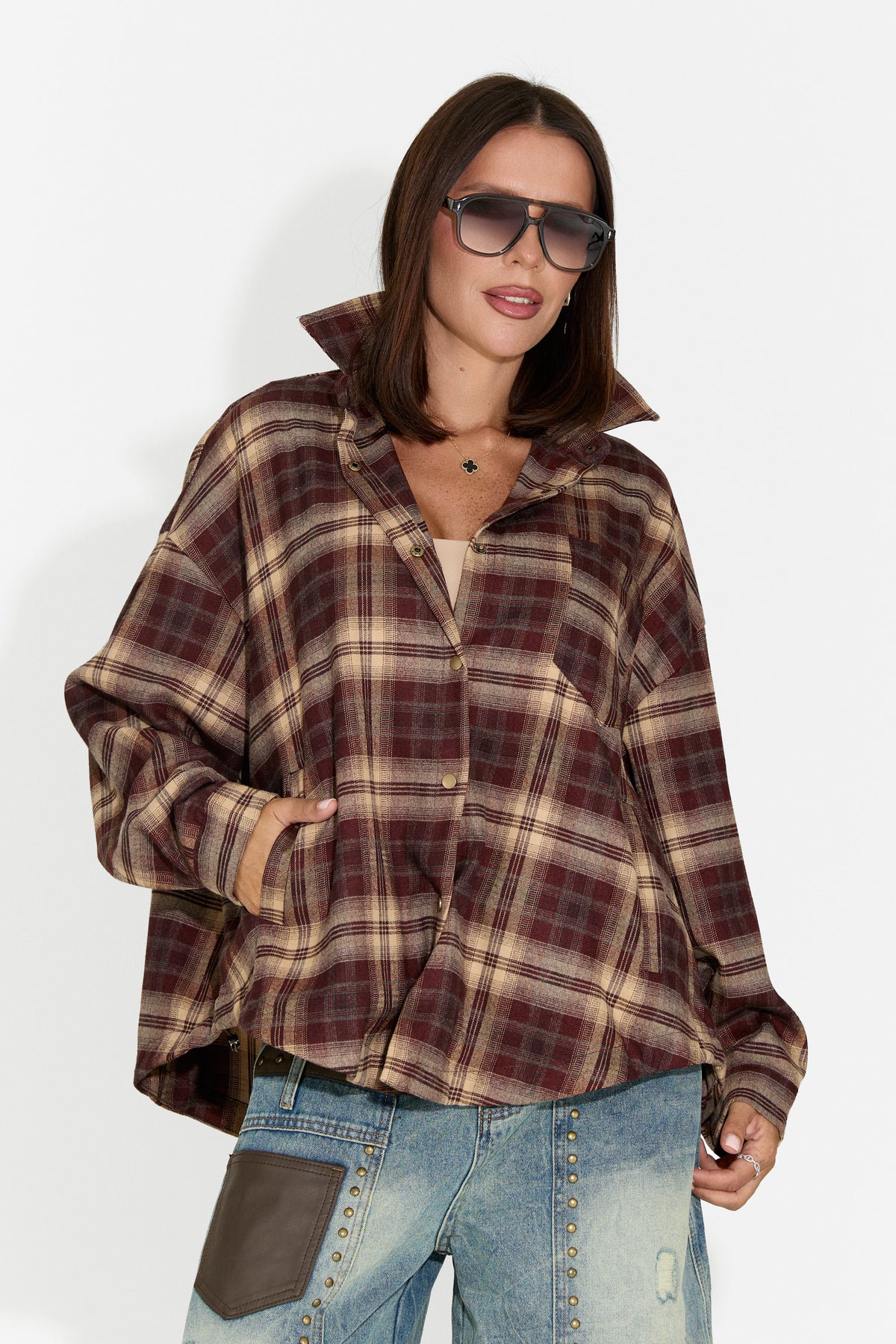 Camicia da donna casual marrone Drafts Bogas