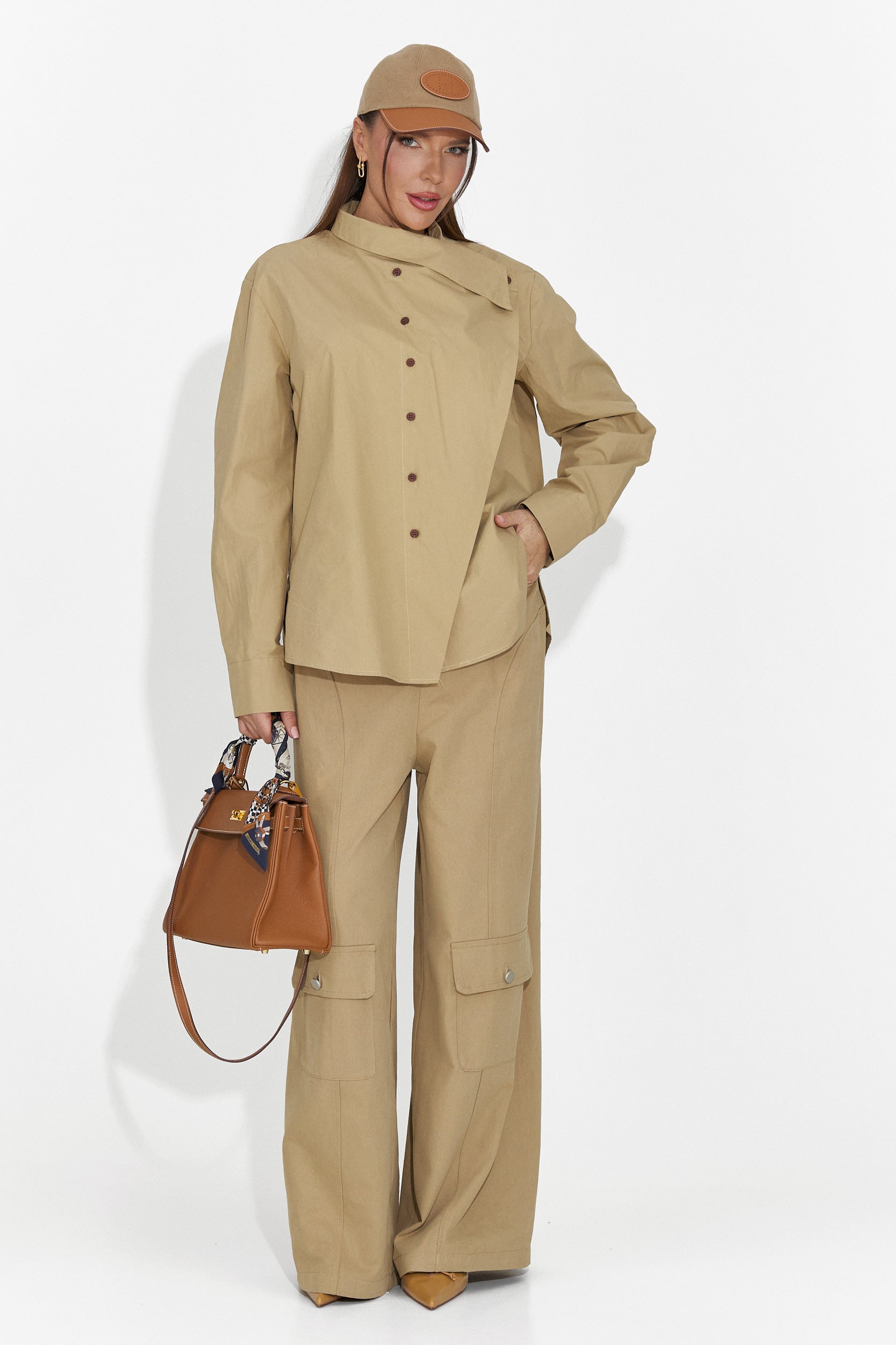 Camicia Casual Marrone da Donna di Edinea Bogas