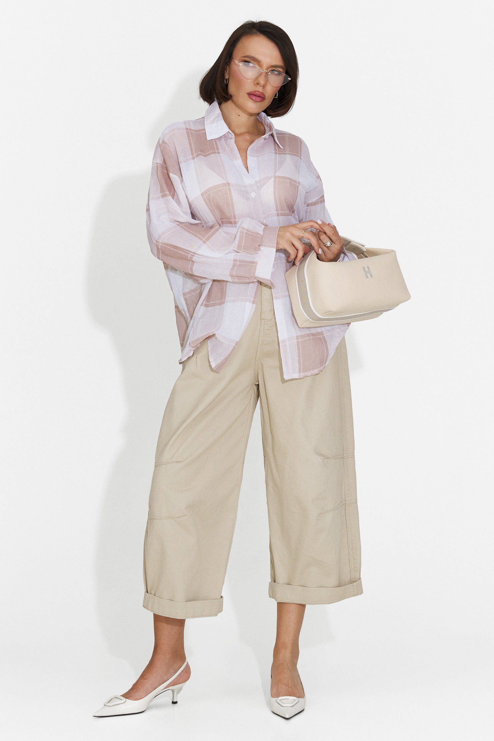 Camicia Casual Marrone da Donna di Geolia Bogas