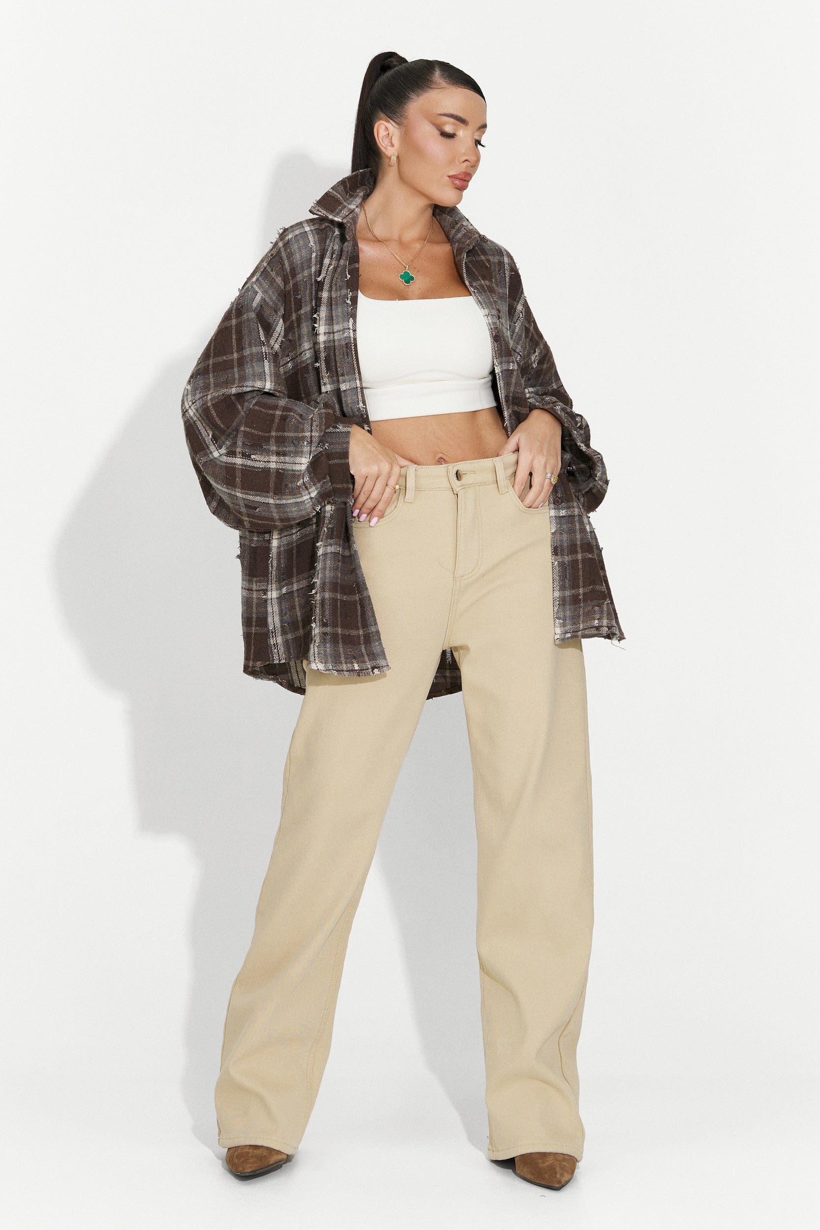 Camicia casual marrone da donna Jasara Bogas