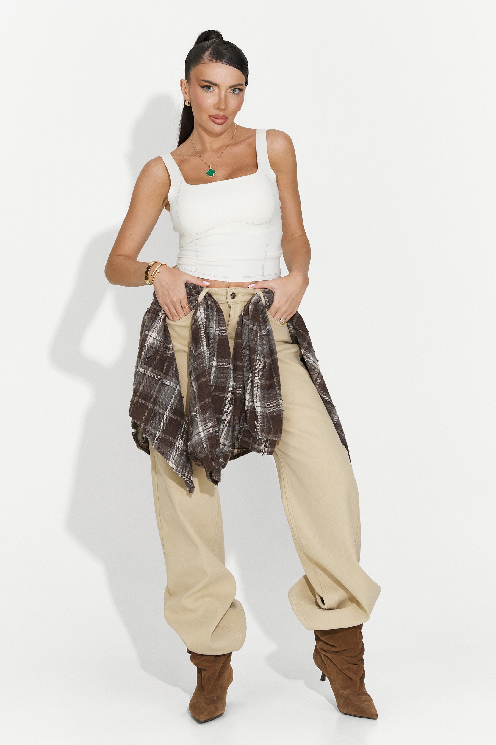 Camicia casual marrone da donna Jasara Bogas