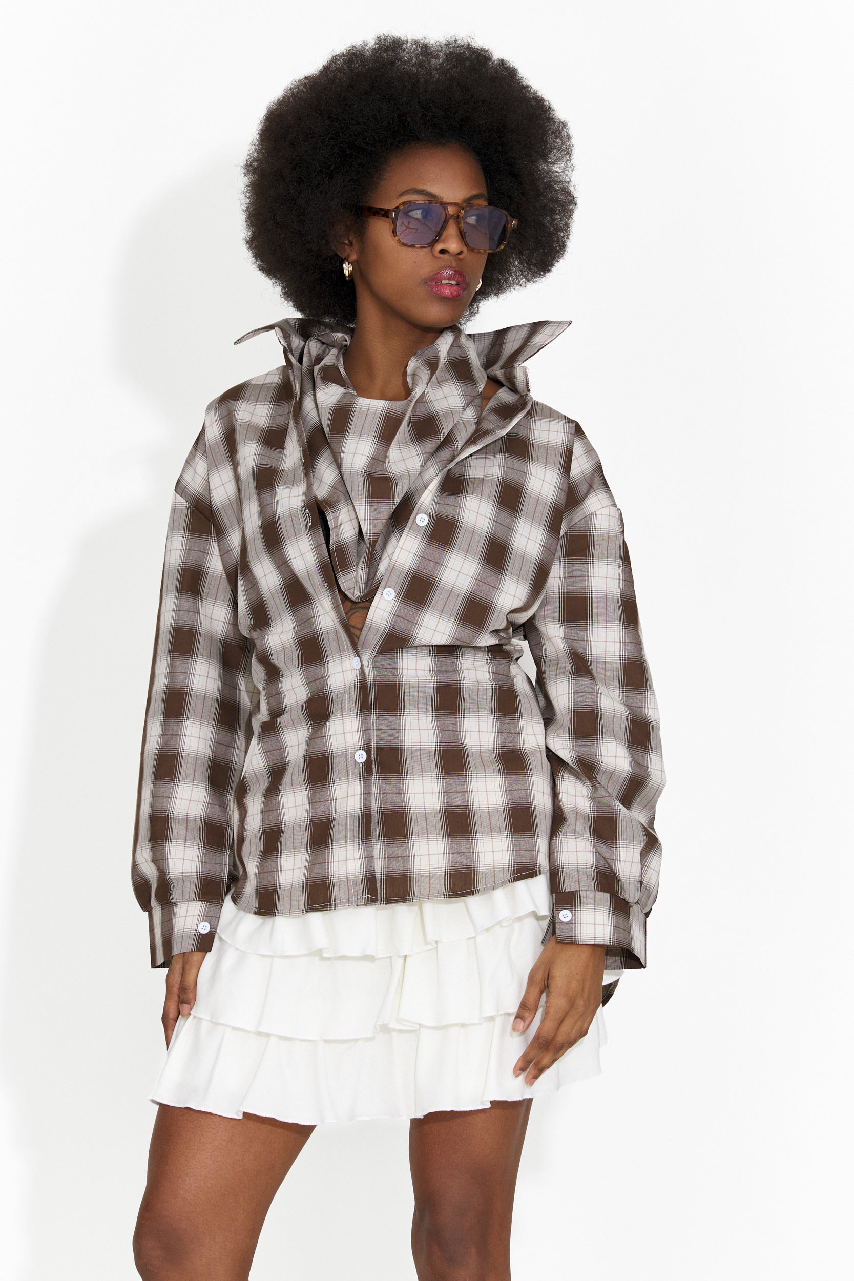 Camicia Casual Marrone da Donna di Jomelia Bogas