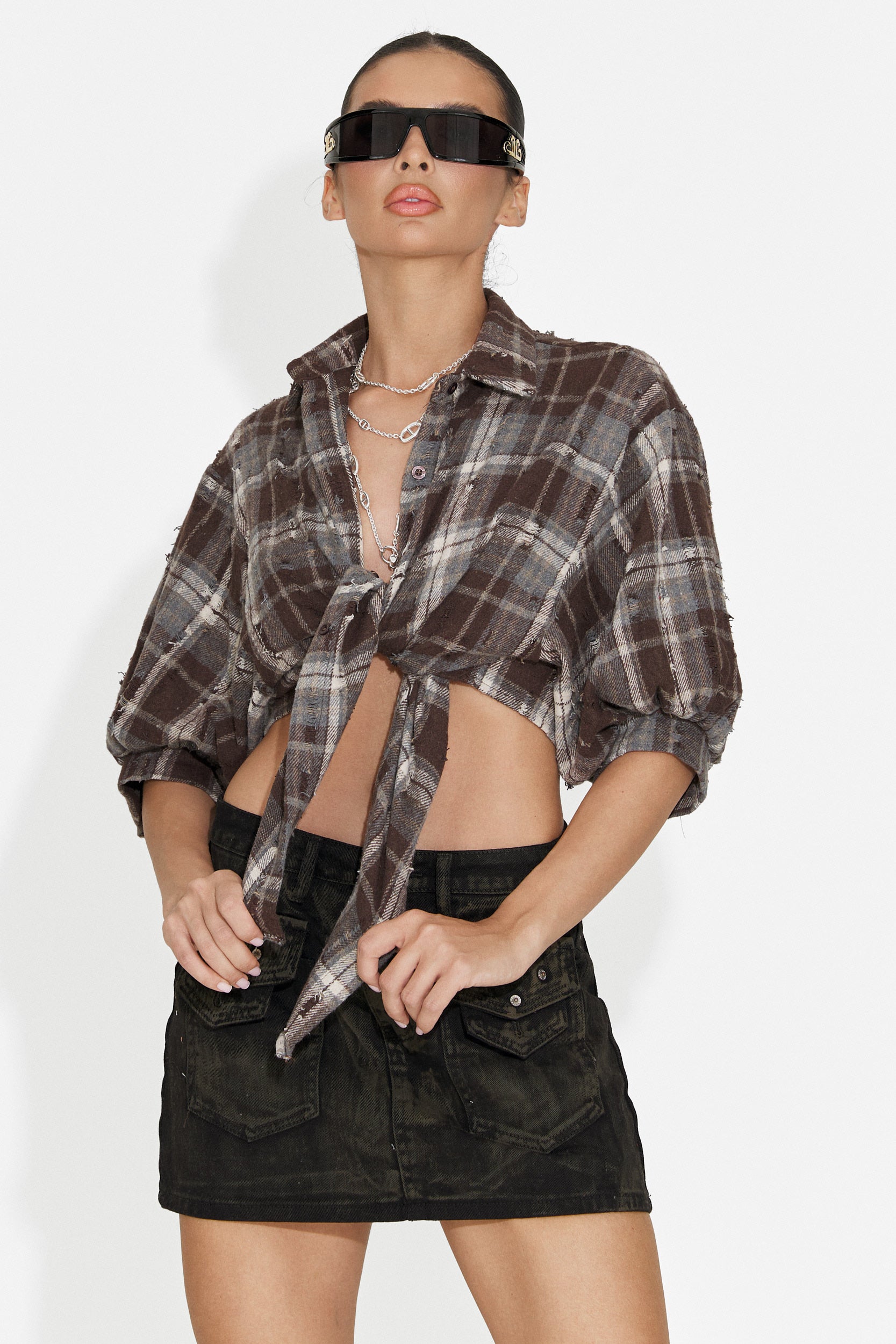 Camicia Casual Marrone da Donna di Zenaida Bogas
