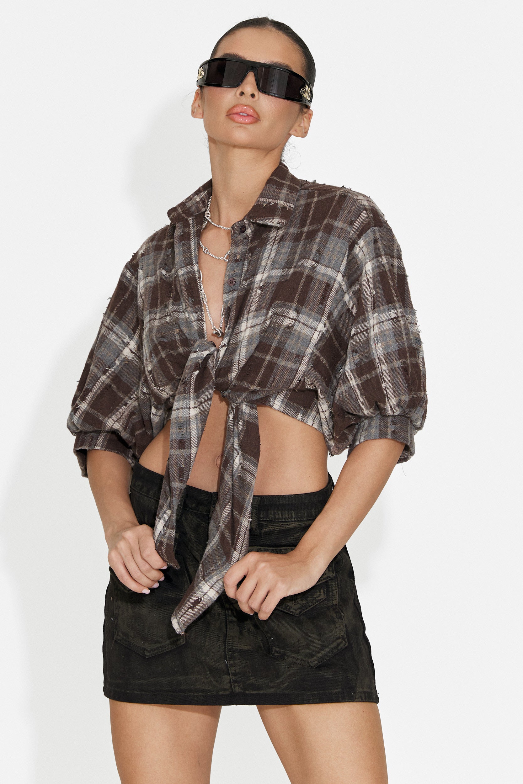 Camicia Casual Marrone da Donna di Zenaida Bogas