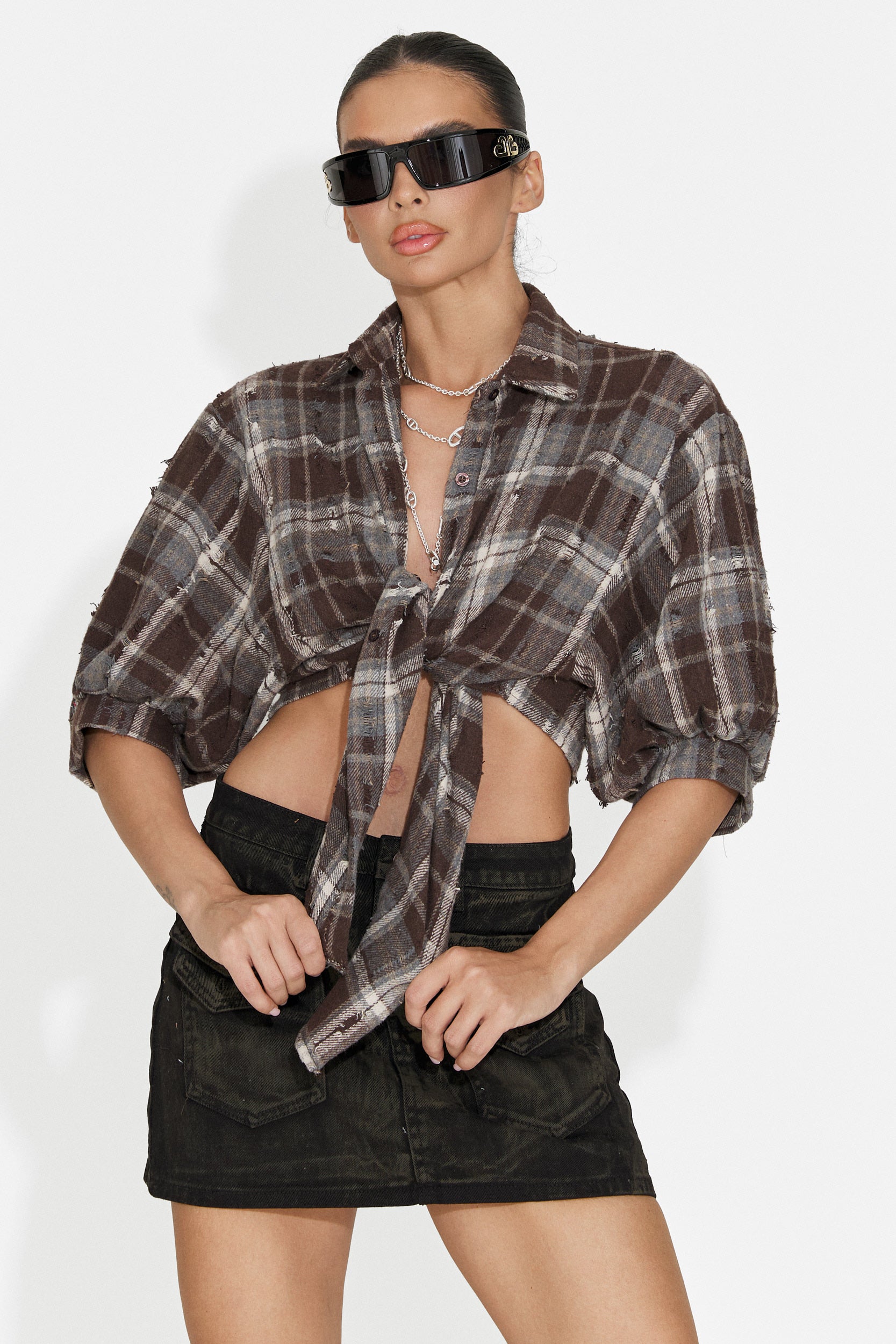 Camicia Casual Marrone da Donna di Zenaida Bogas