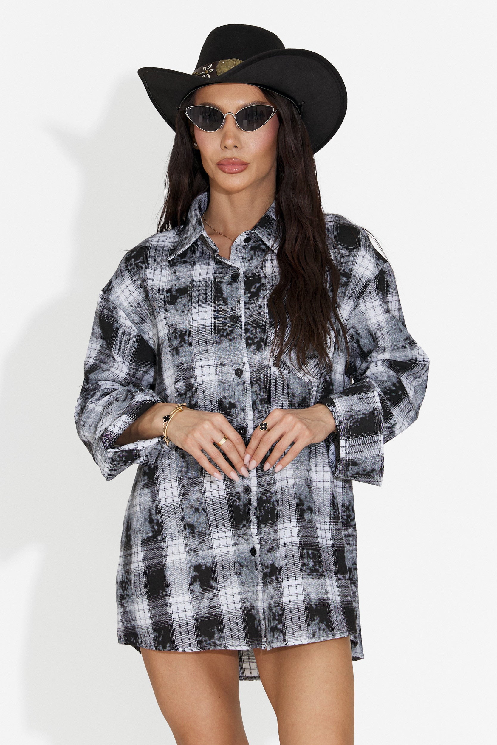 Camicia Casual Nera da Donna di Adelyma Bogas