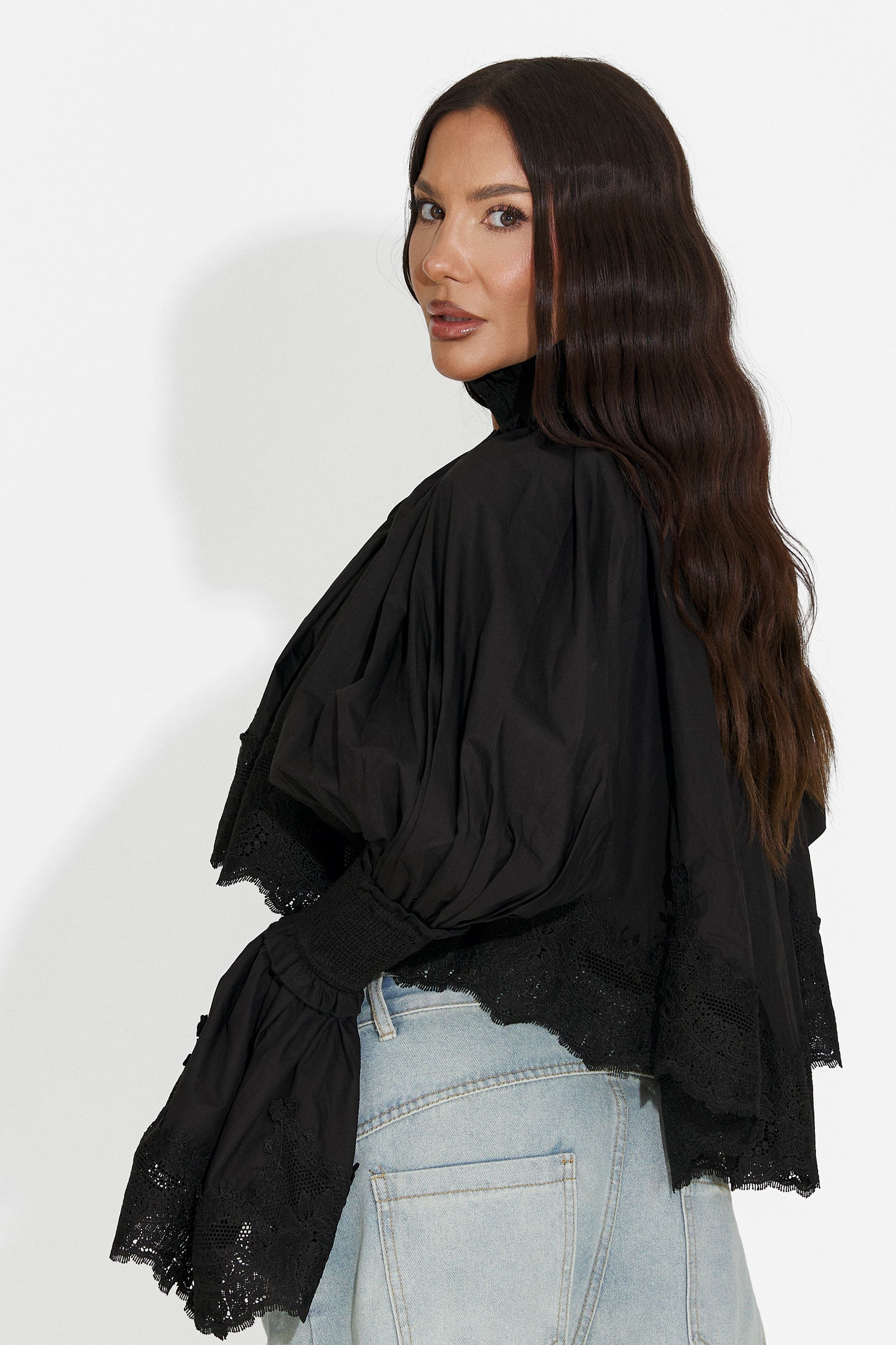 Camicia donna casual nera Etihoma Bogas