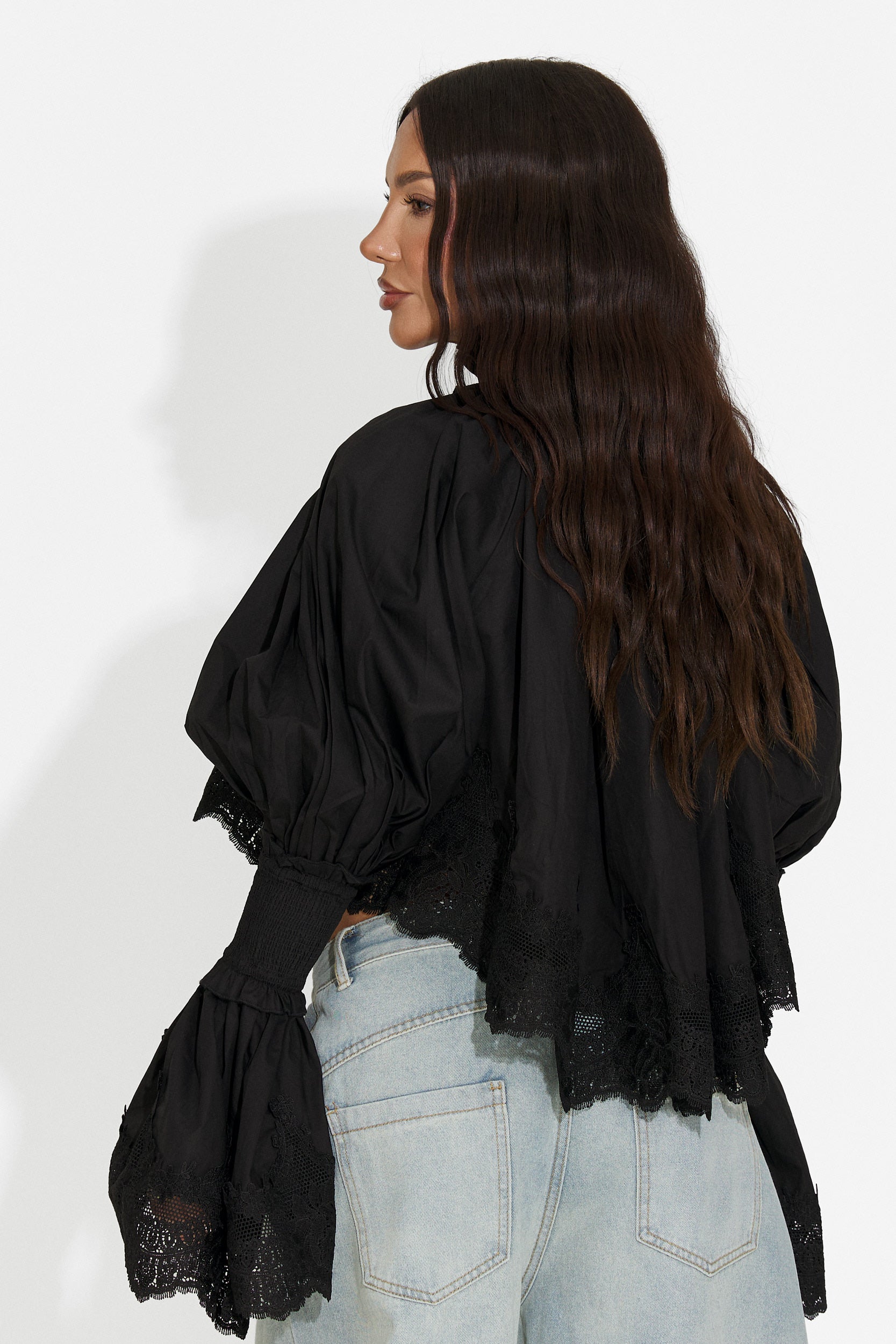 Camicia donna casual nera Etihoma Bogas