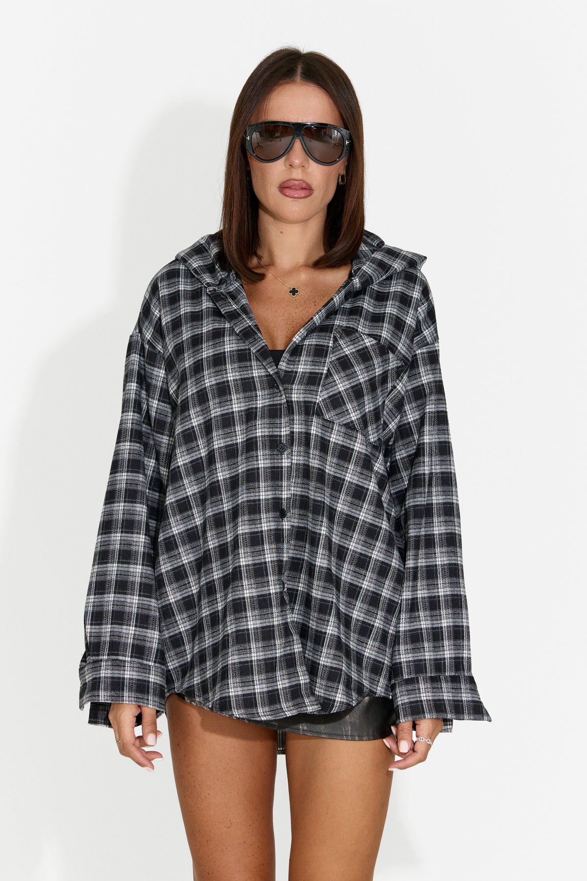 Camicia da donna casual nera Venrita Bogas