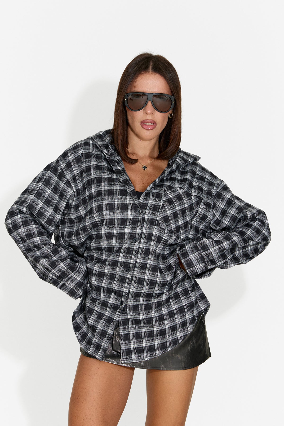 Camicia da donna casual nera Venrita Bogas