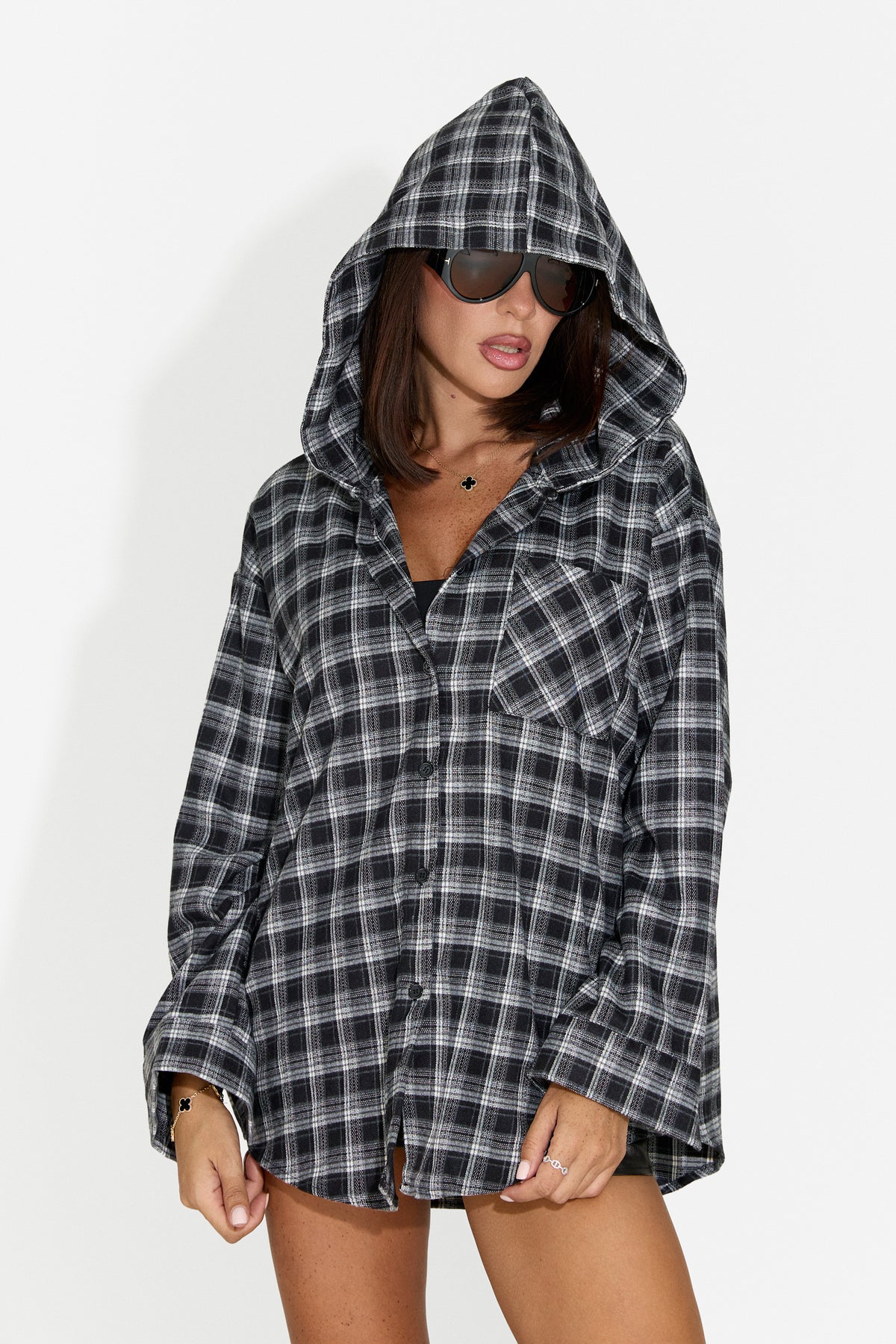Camicia da donna casual nera Venrita Bogas