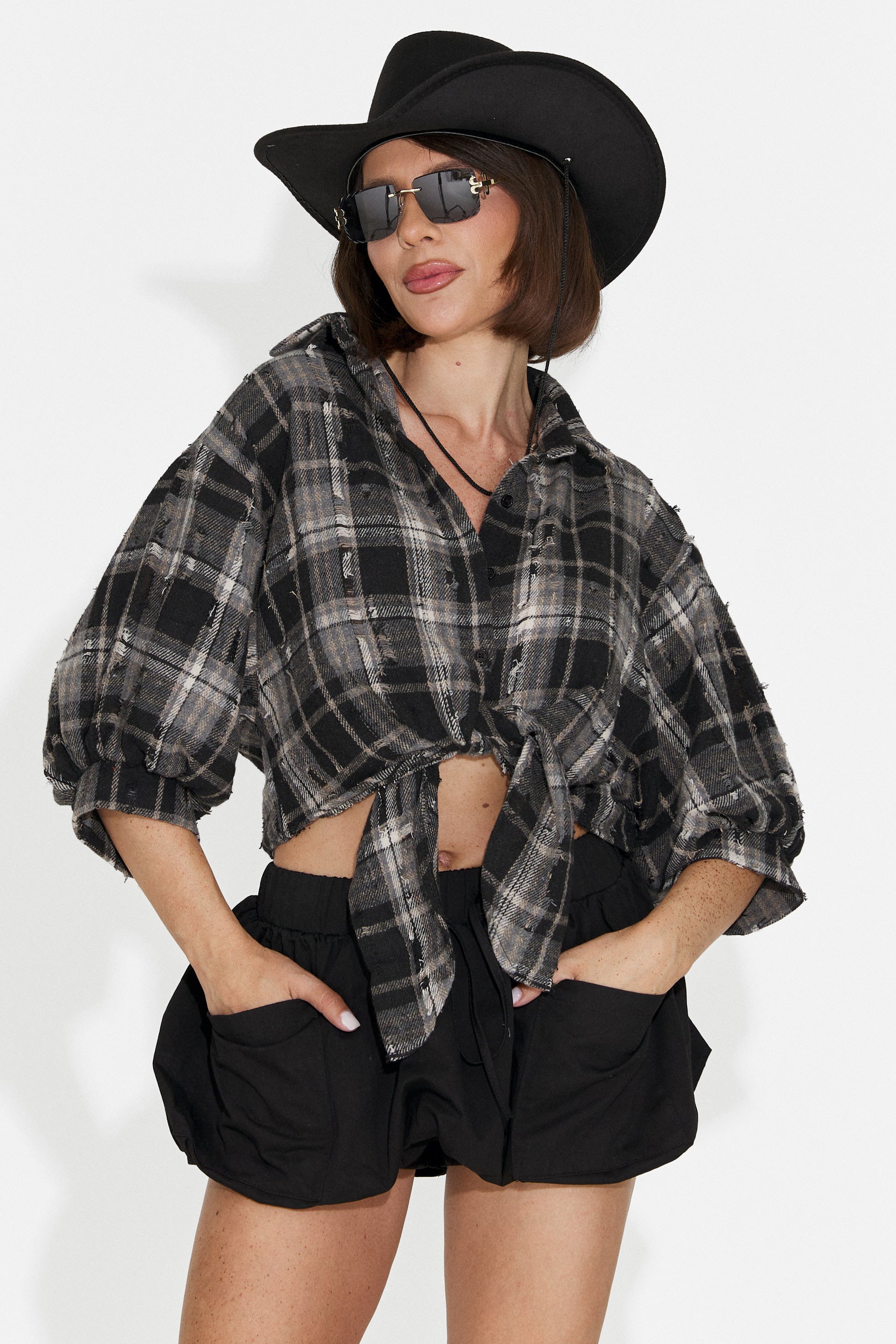 Camicia Casual Nera da Donna di Zenaida Bogas