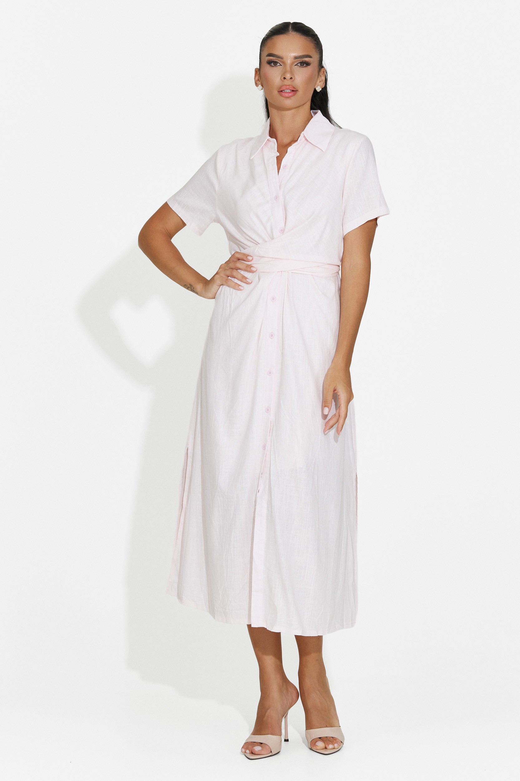Camicia casual da donna rosa Genoma Bogas