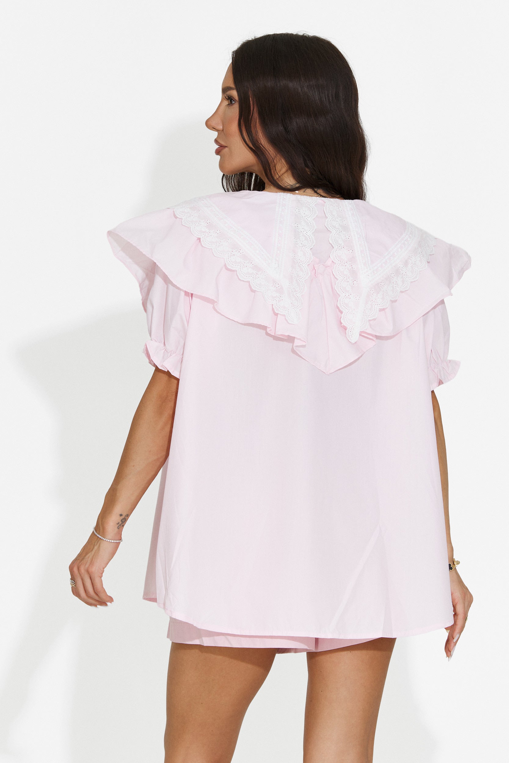 Camicia casual da donna rosa Karlasia Bogas