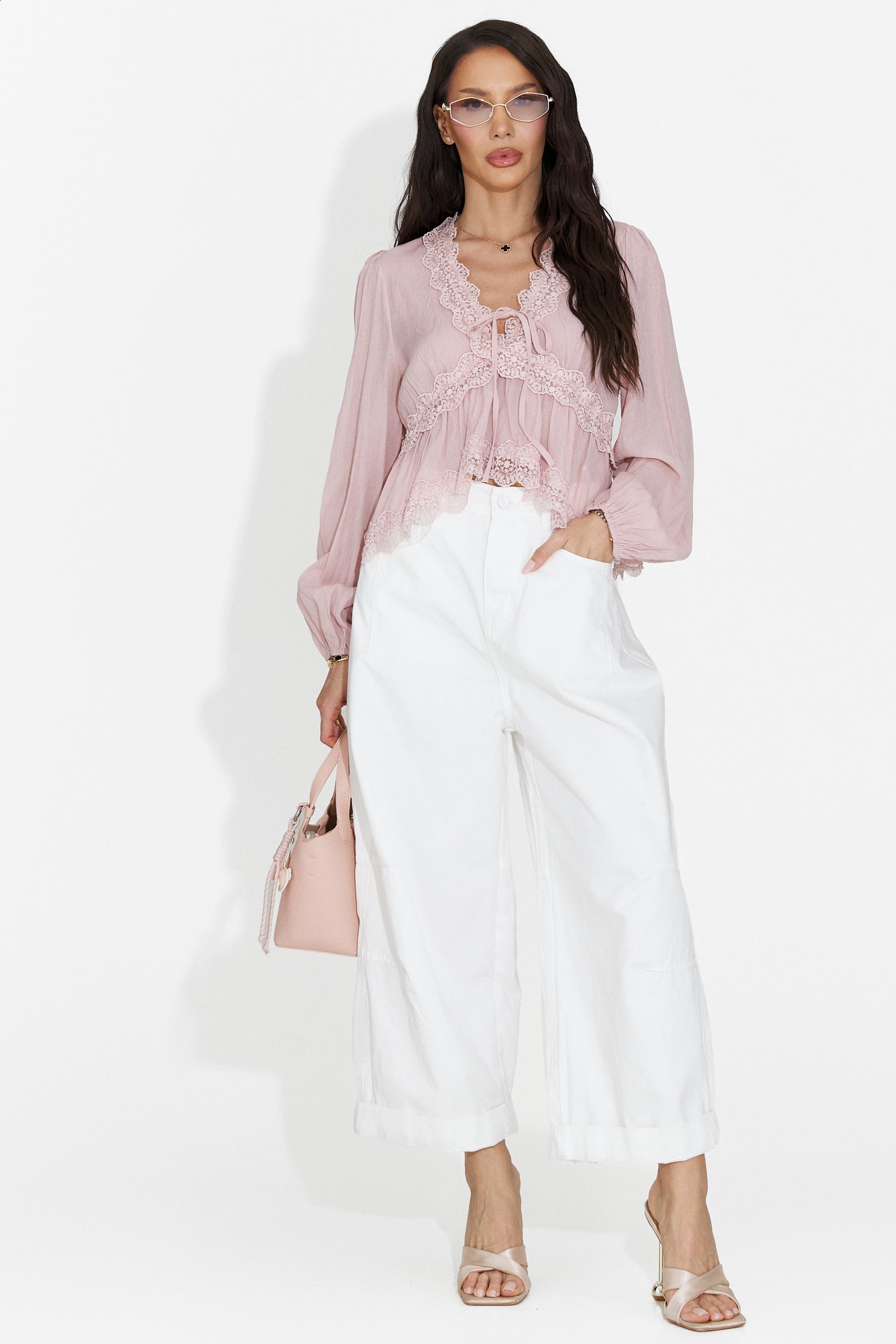 Camicia Rosa Casual da Donna Seliona Bogas