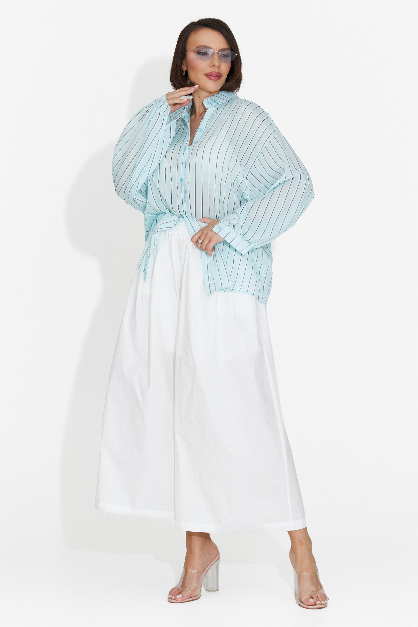 Camicia Casual Turchese da Donna Fenday Bogas