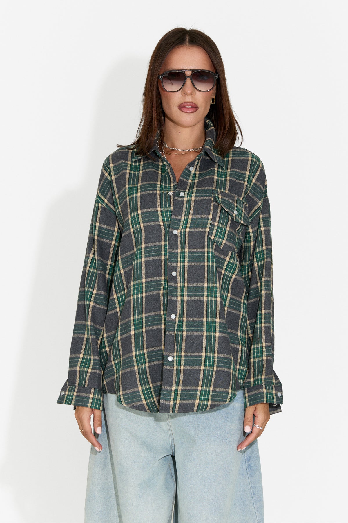 Camicia da donna casual verde scuro Importas Bogas