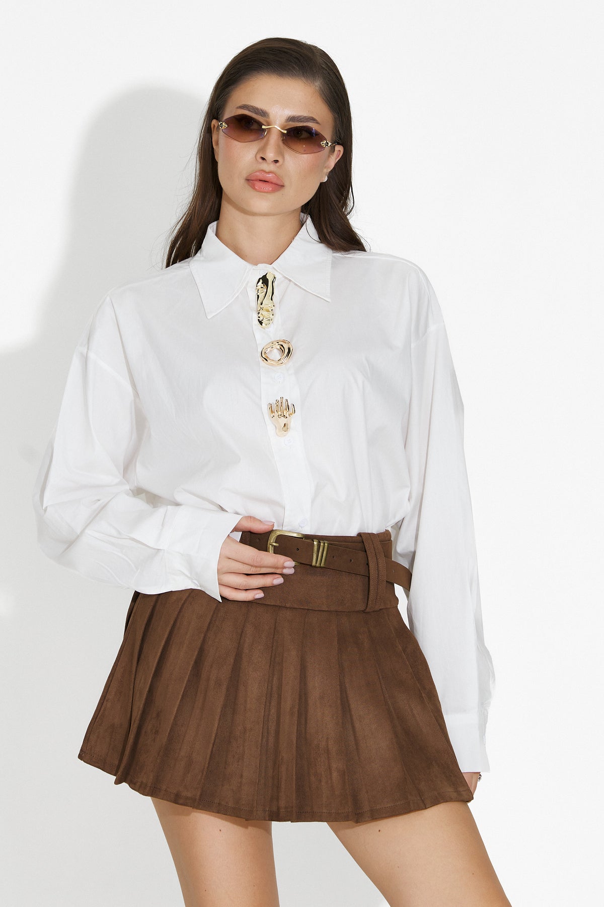 Elegante Camicia Bianca da Donna di Feyora Bogas