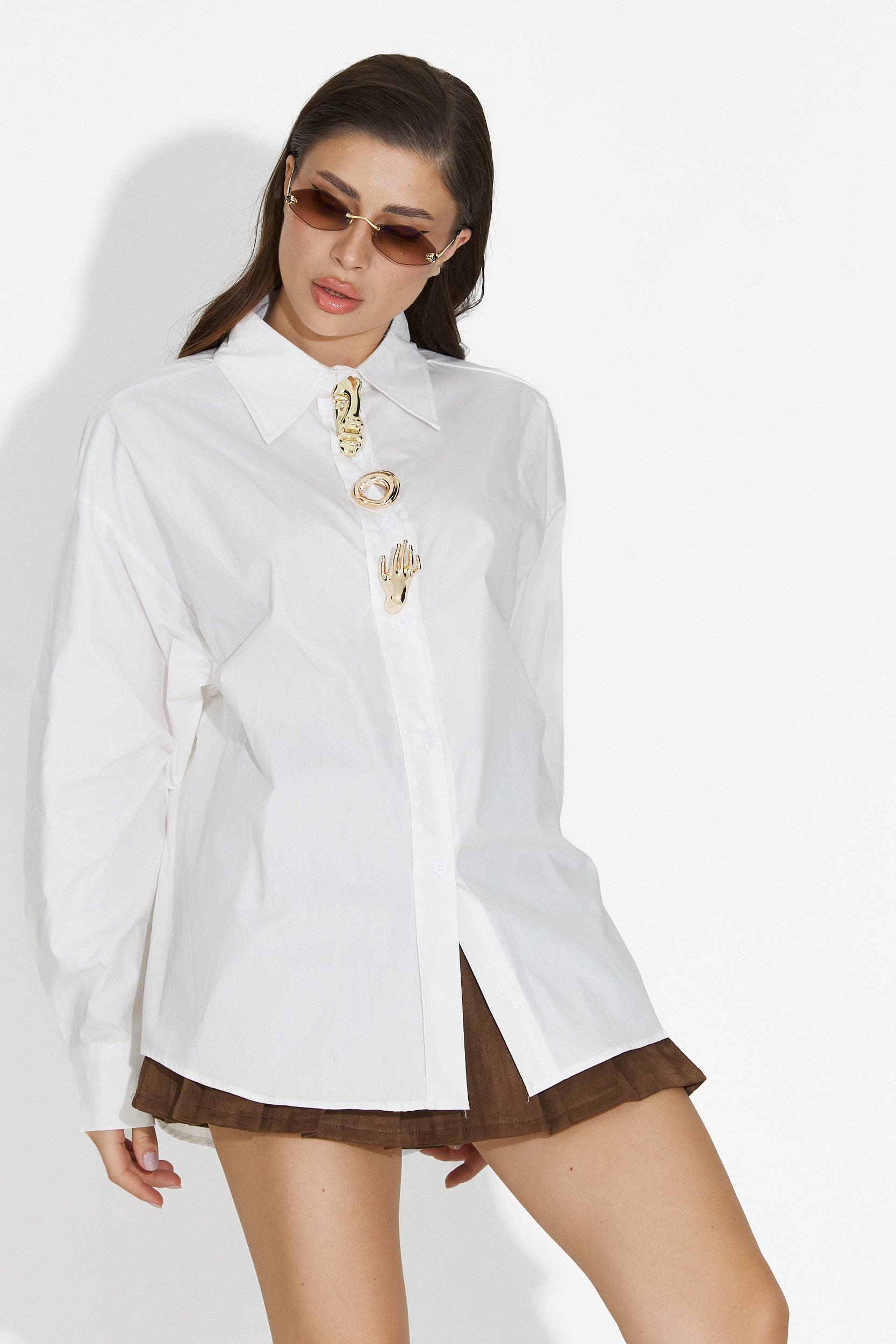 Elegante Camicia Bianca da Donna di Feyora Bogas