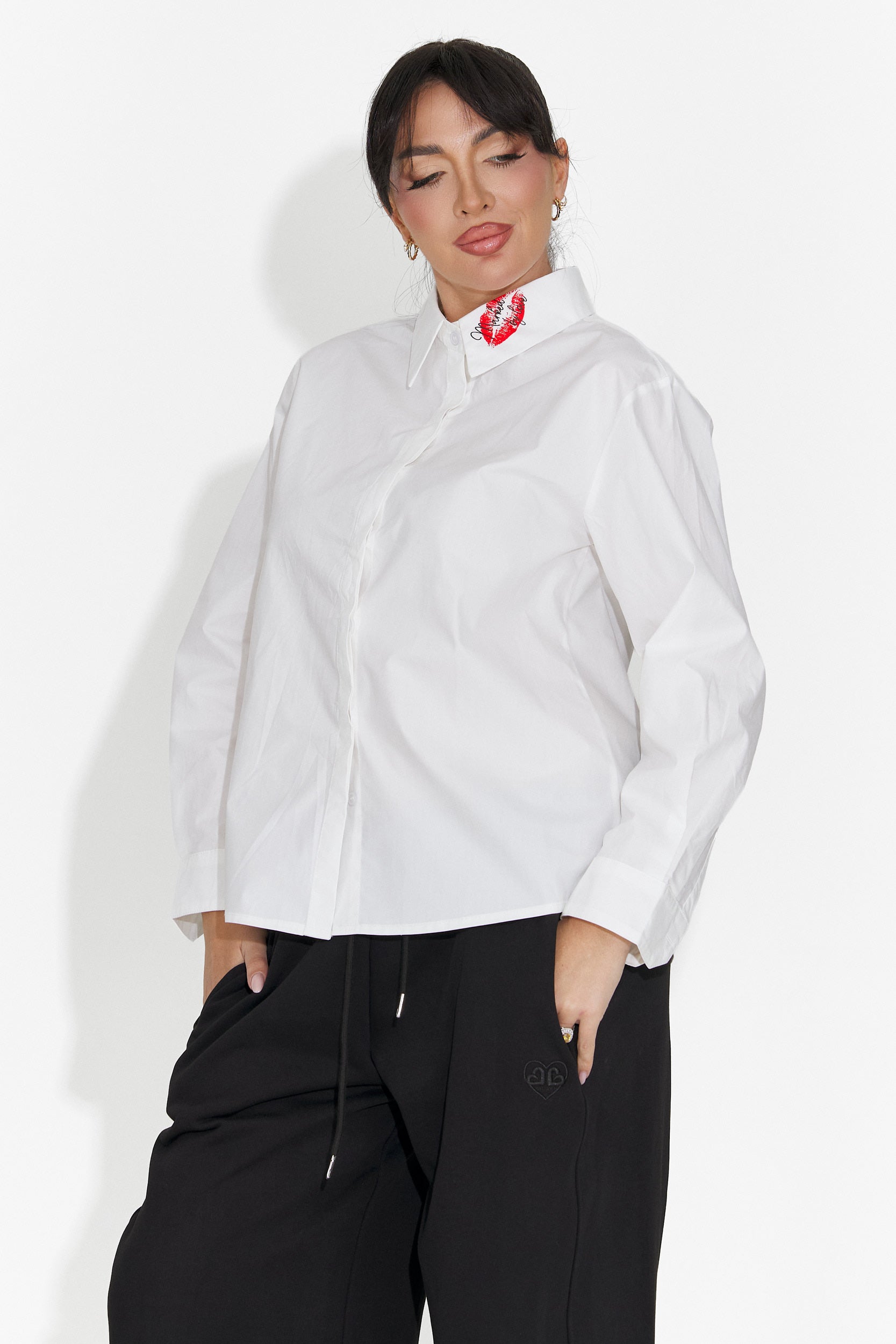 Elegante Blusa Bianca Sienara Bogas per Donne