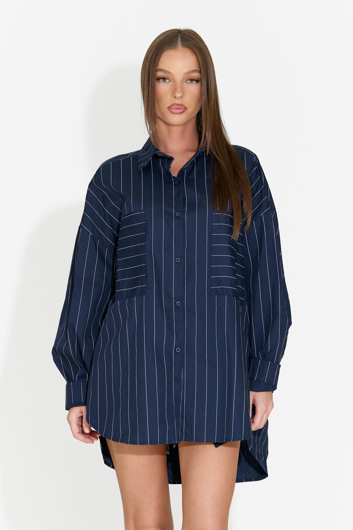 Camicia elegante da donna blu navy Tastity Bogas