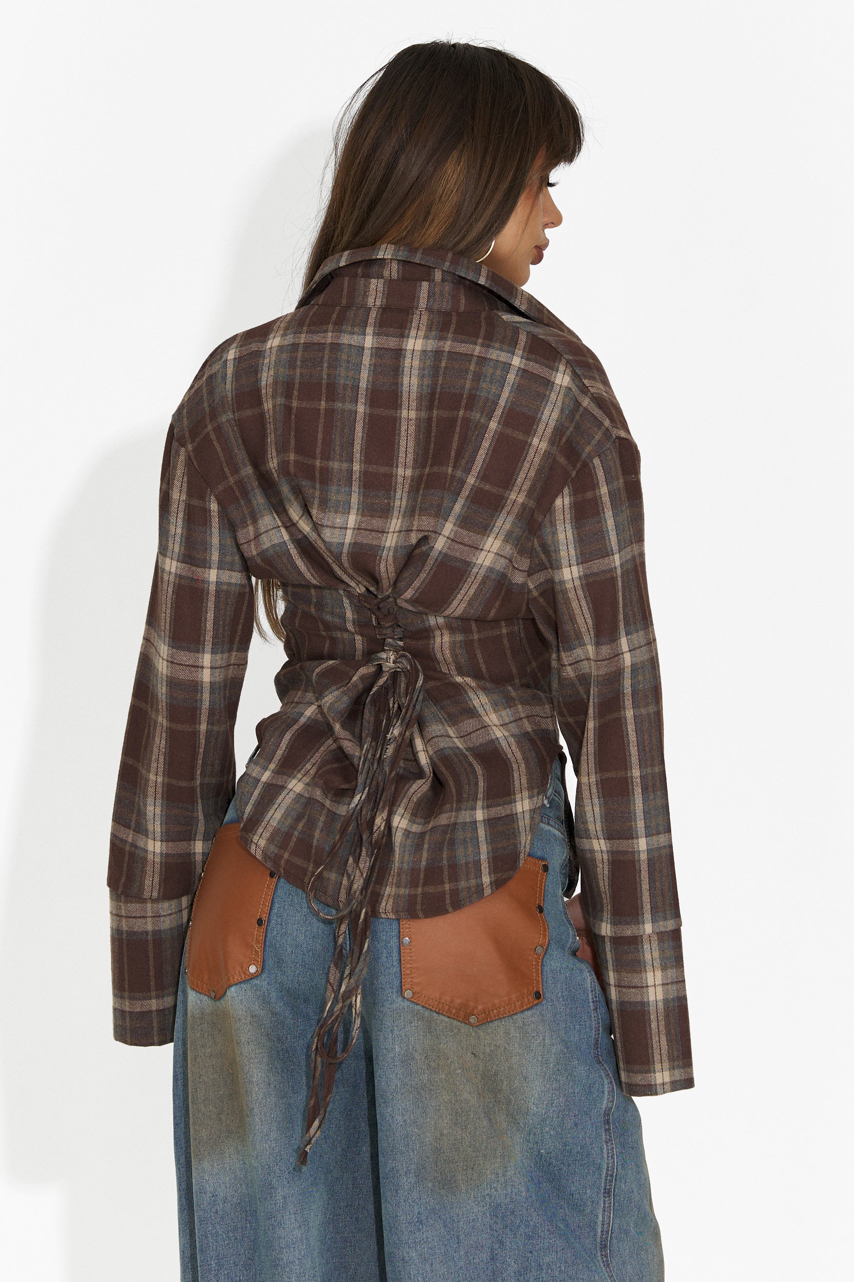 Elegante Camicia da Donna Marrone Hermione Bogas